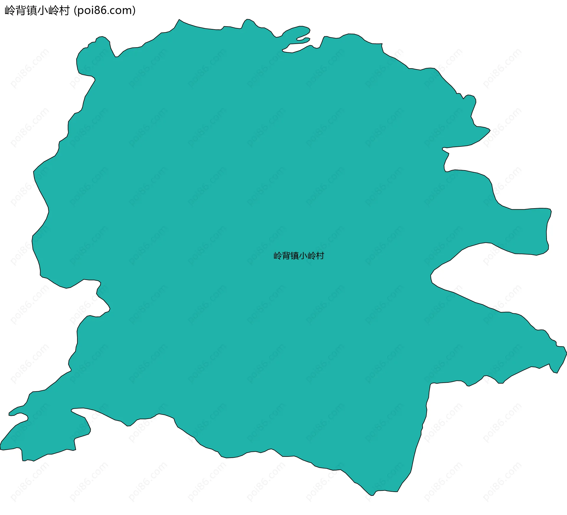 岭背镇小岭村边界地图