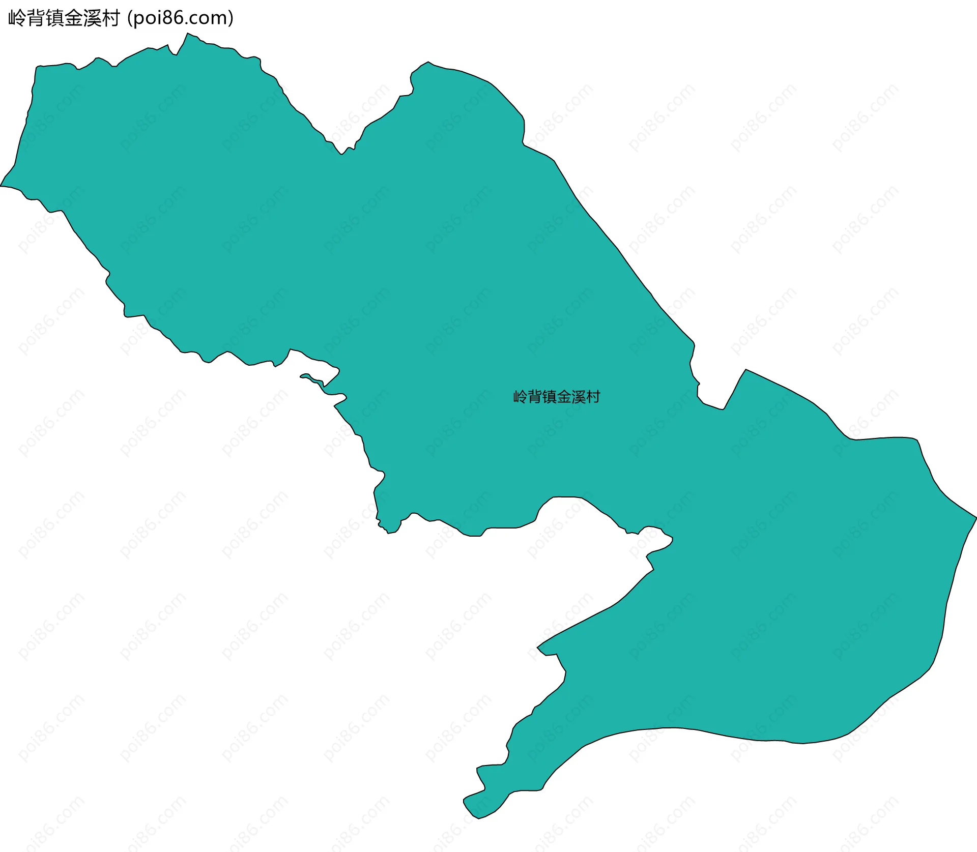 岭背镇金溪村边界地图