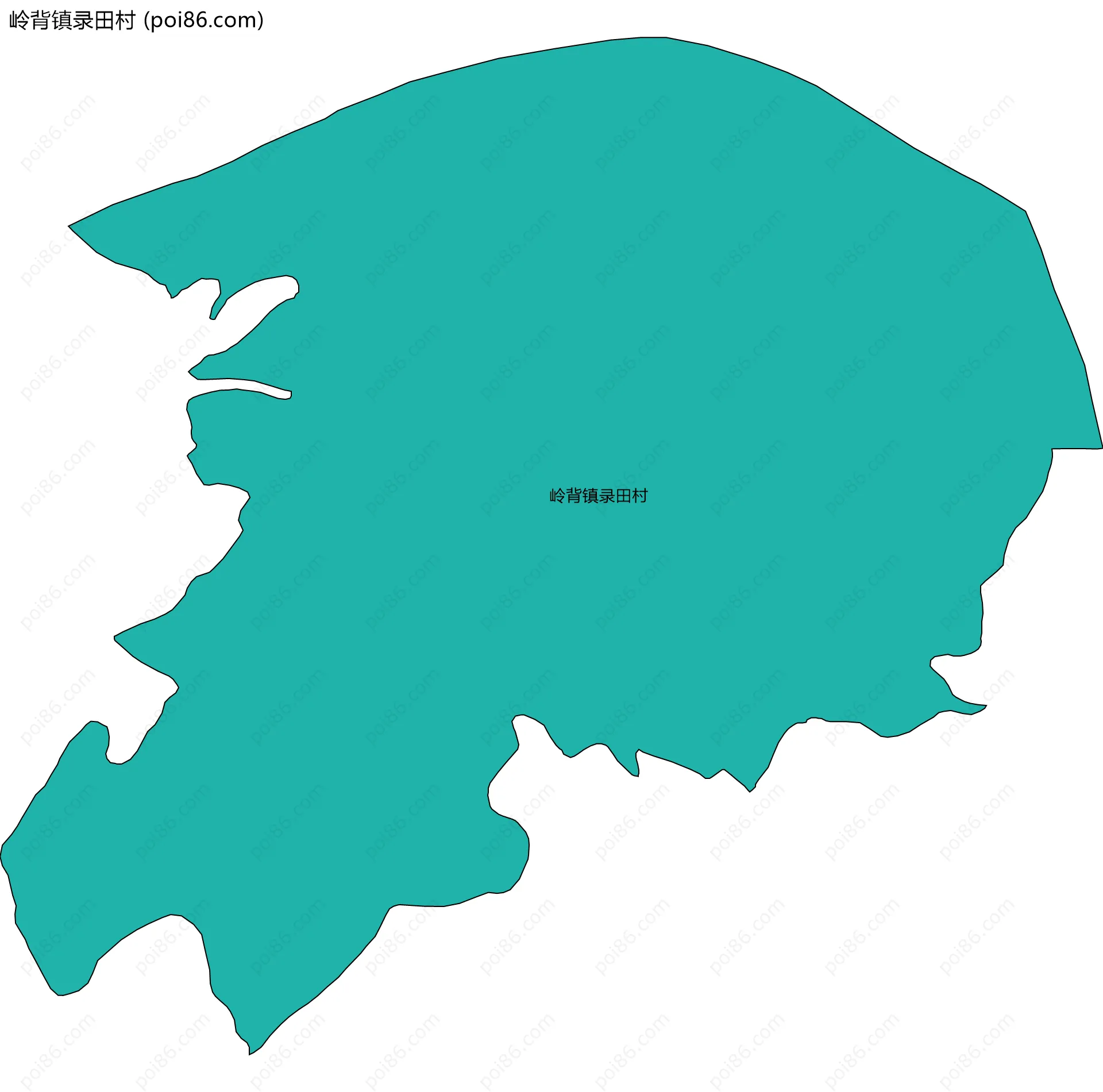 岭背镇录田村边界地图