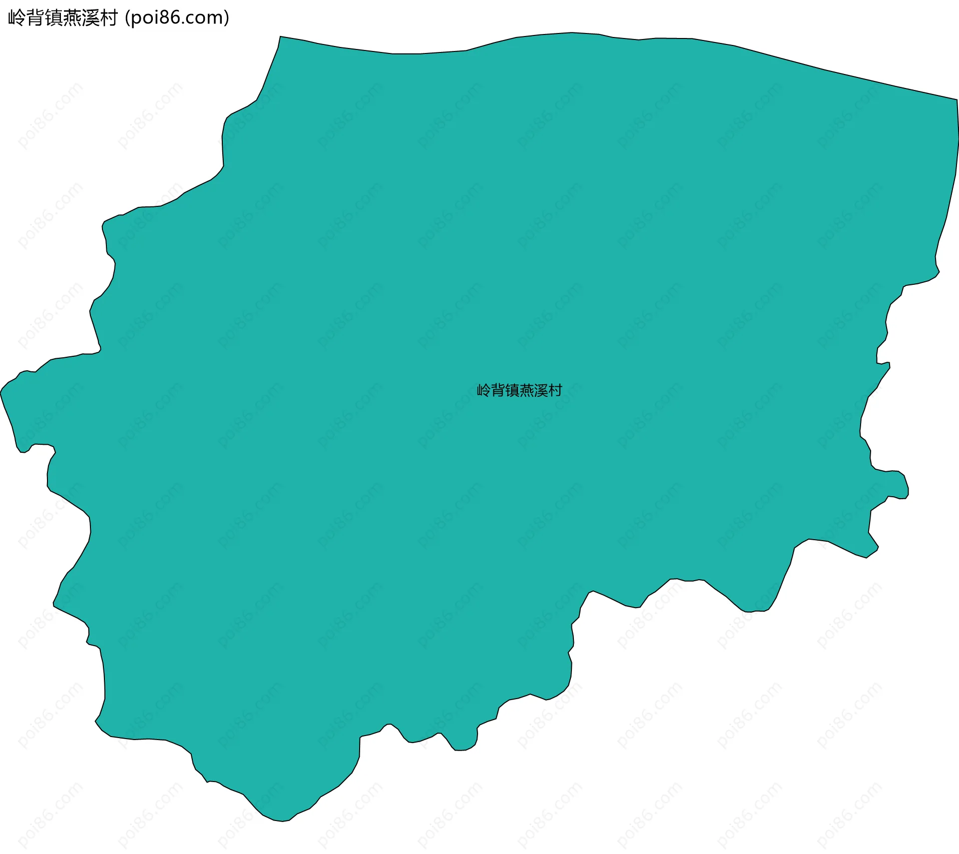 岭背镇燕溪村边界地图
