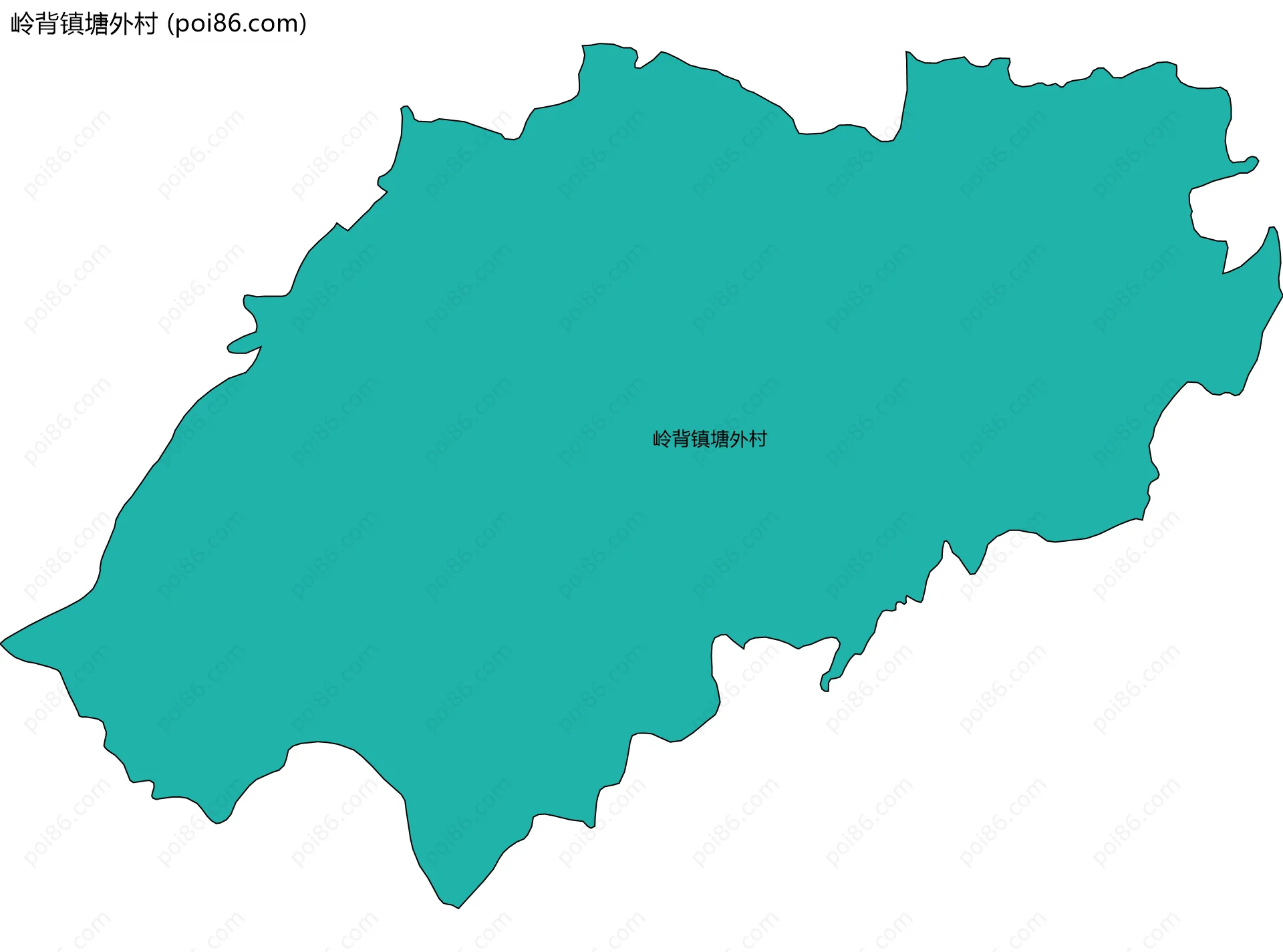 岭背镇塘外村边界地图