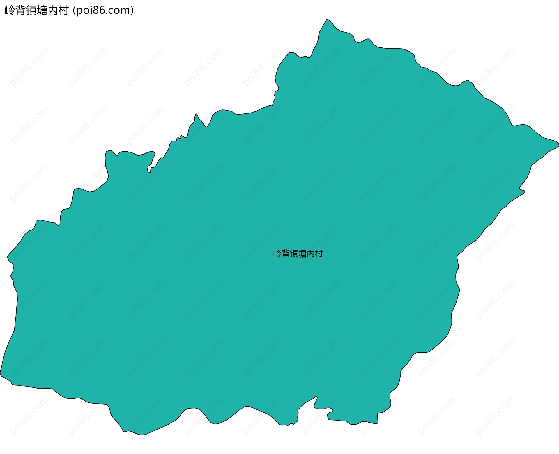 岭背镇塘内村边界地图