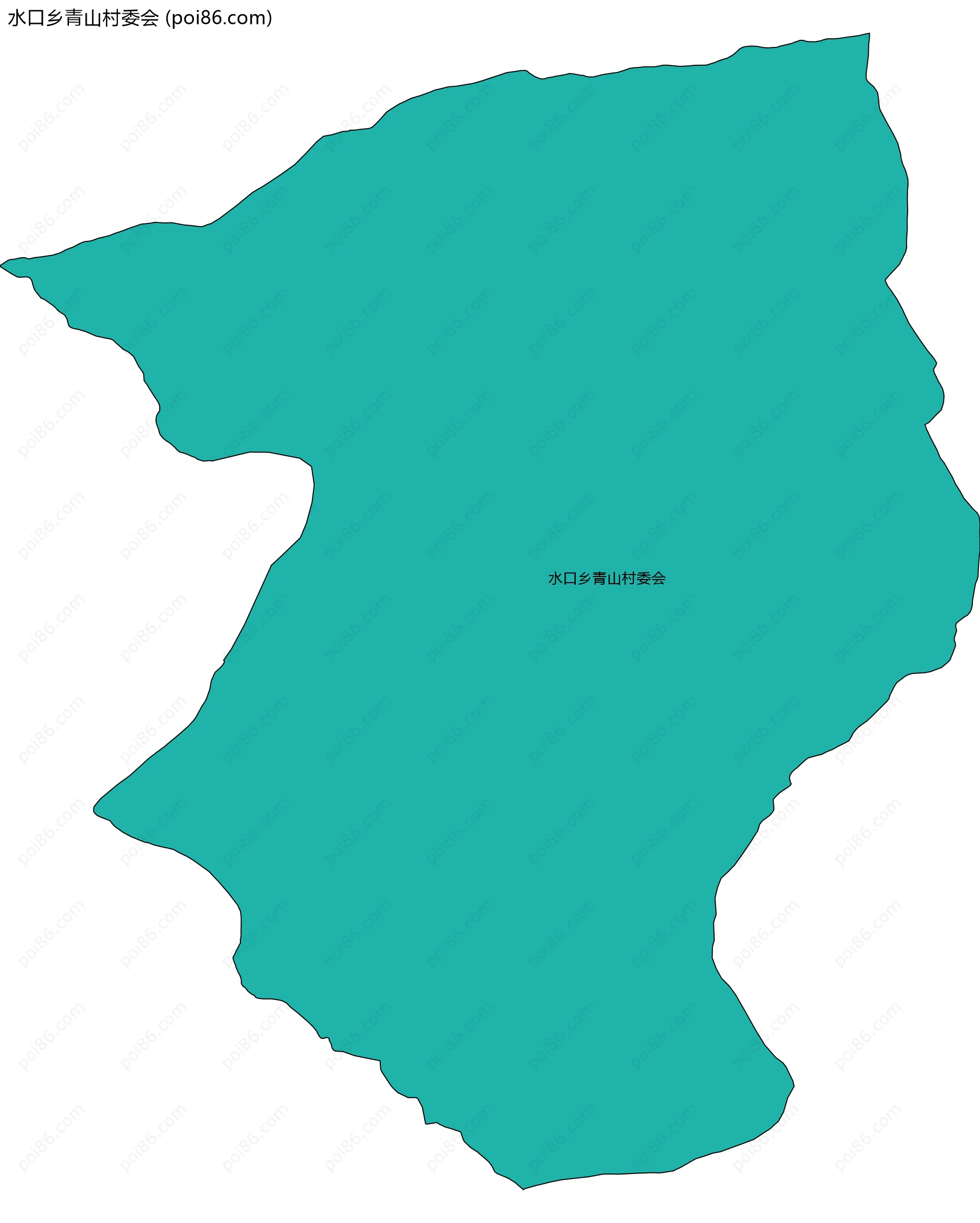 水口乡青山村委会边界地图