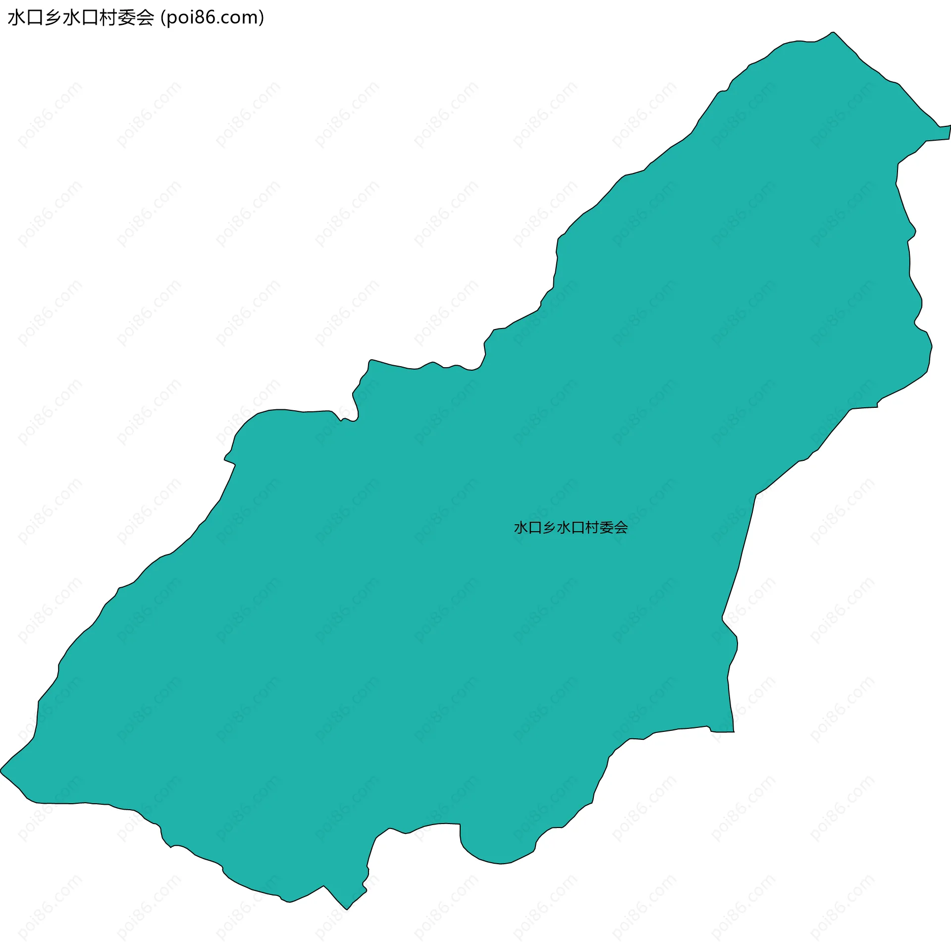 水口乡水口村委会边界地图