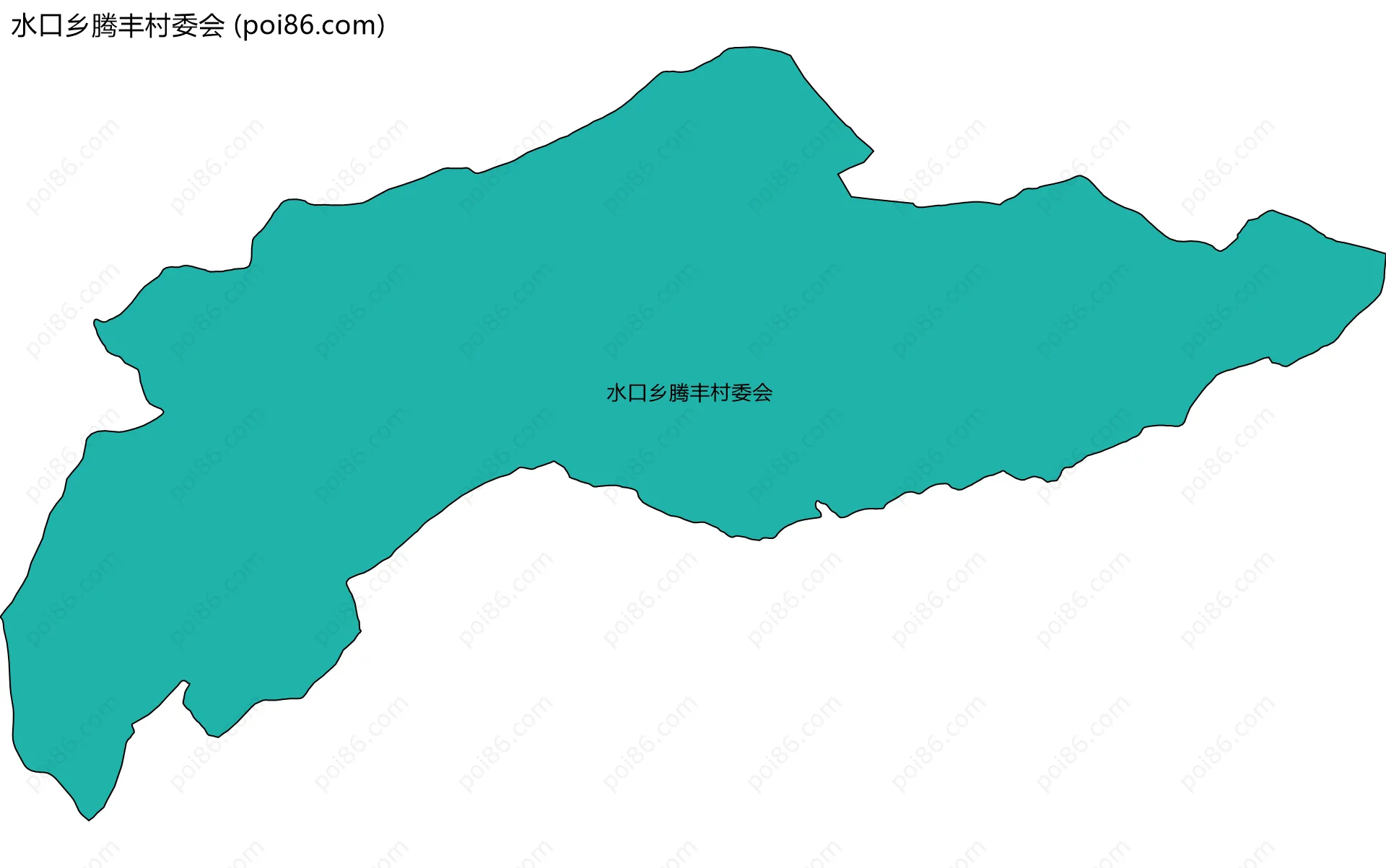 水口乡腾丰村委会边界地图