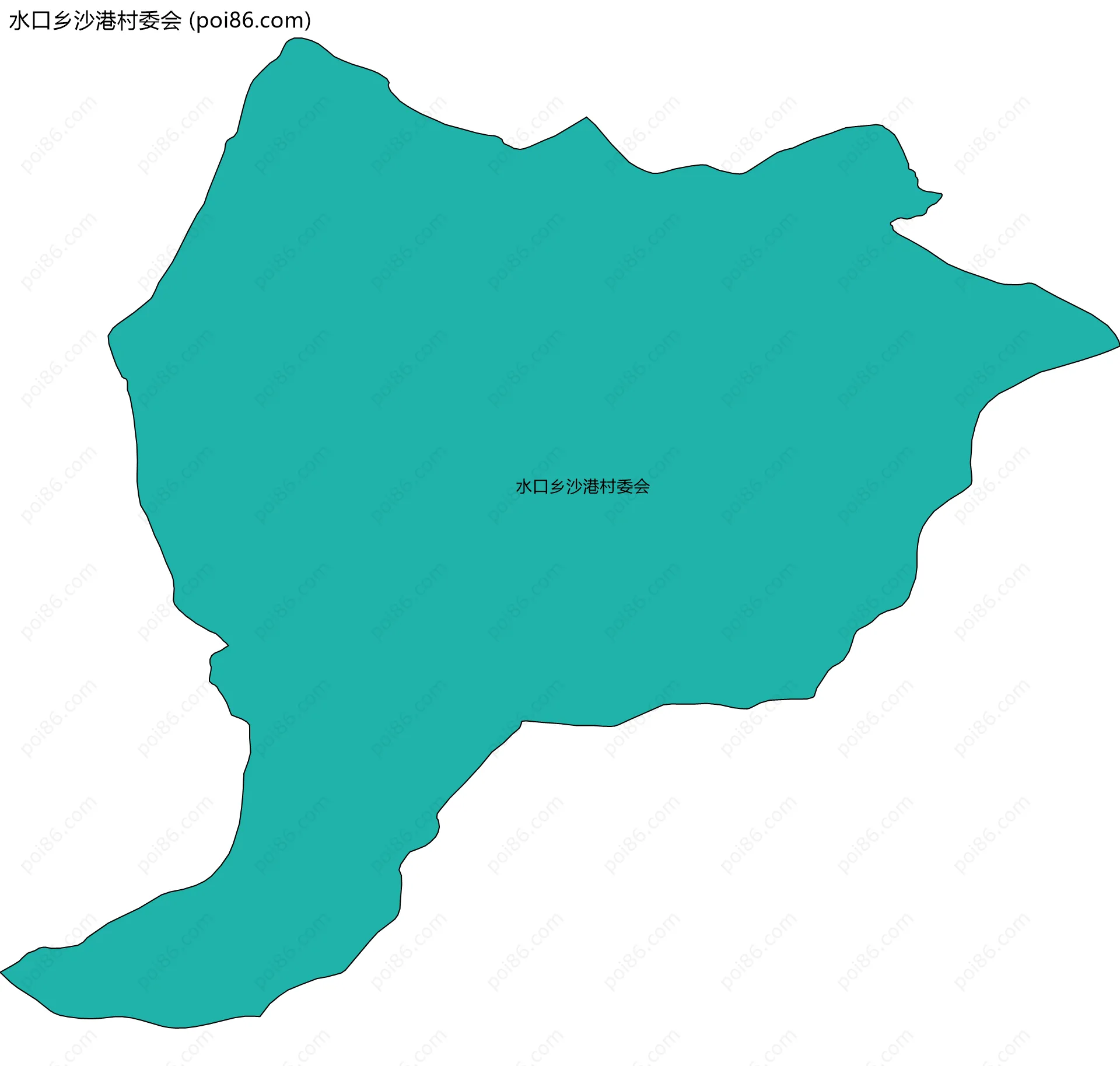 水口乡沙港村委会边界地图