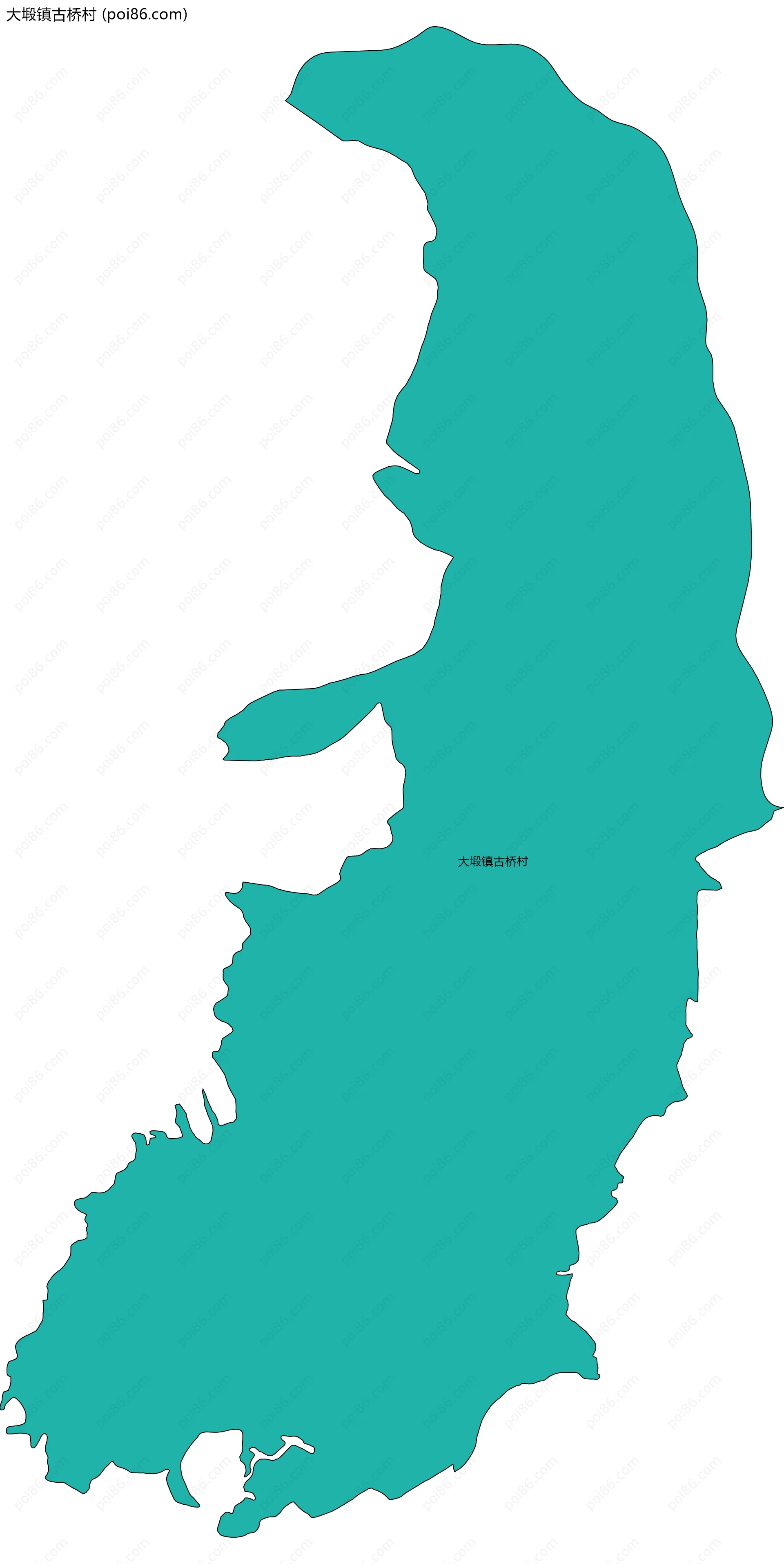 大塅镇古桥村边界地图