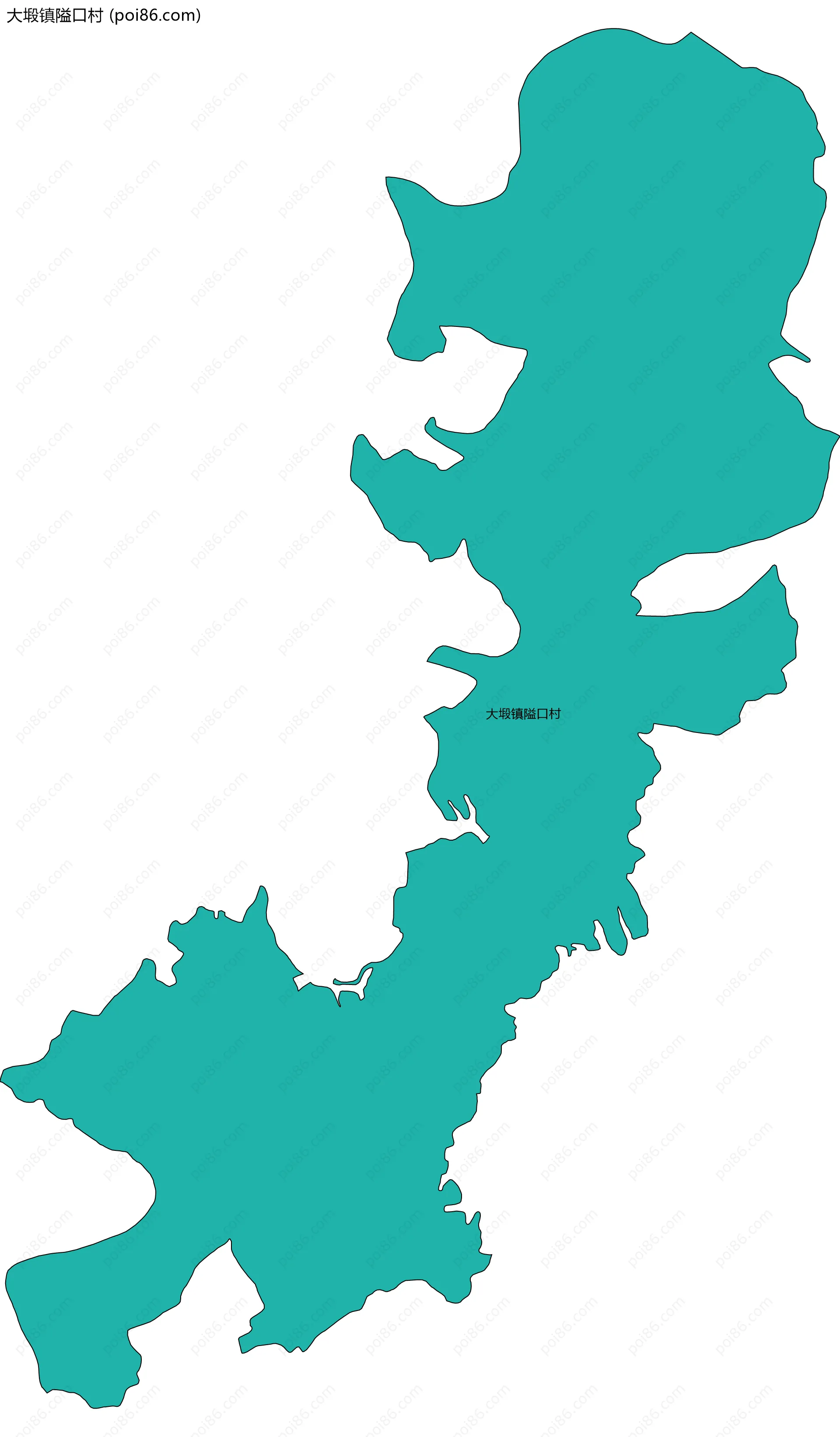 大塅镇隘口村边界地图