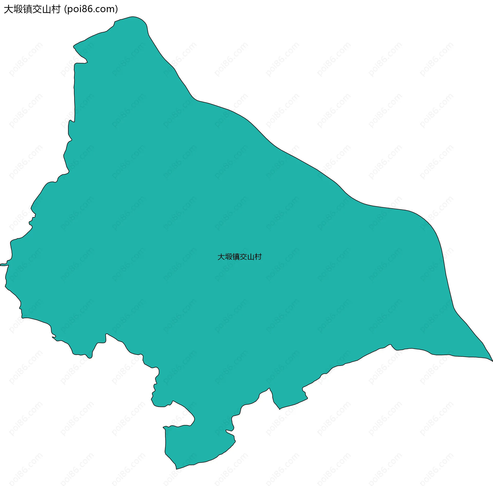 大塅镇交山村边界地图