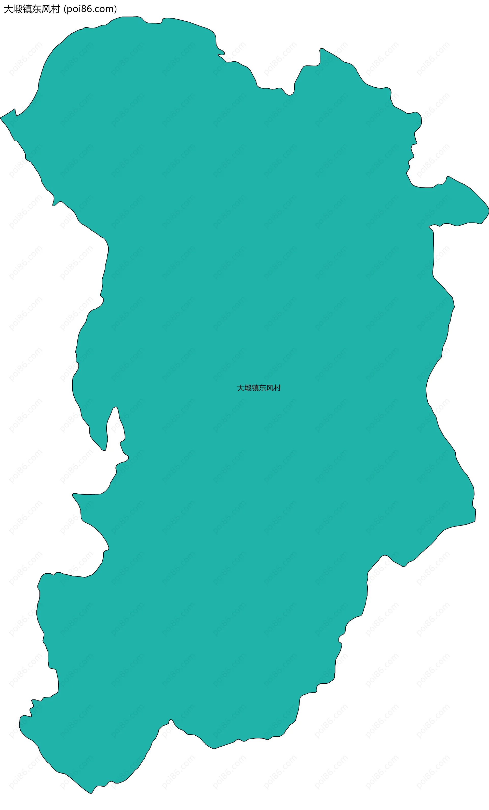 大塅镇东风村边界地图