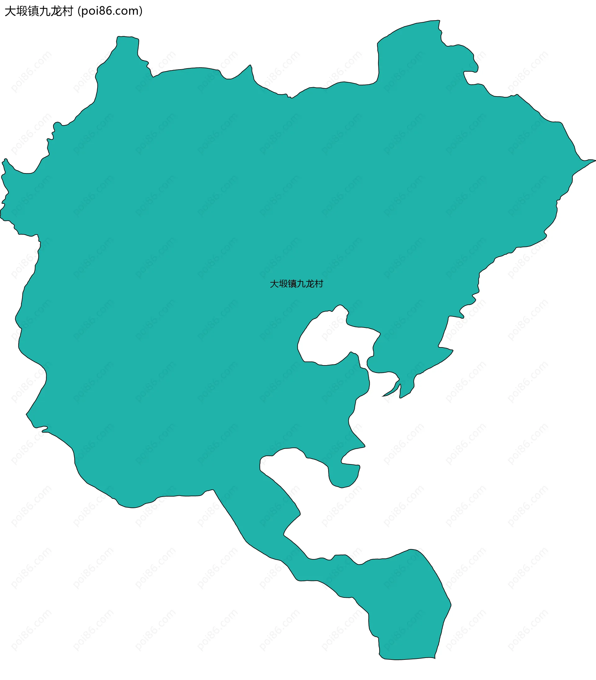 大塅镇九龙村边界地图