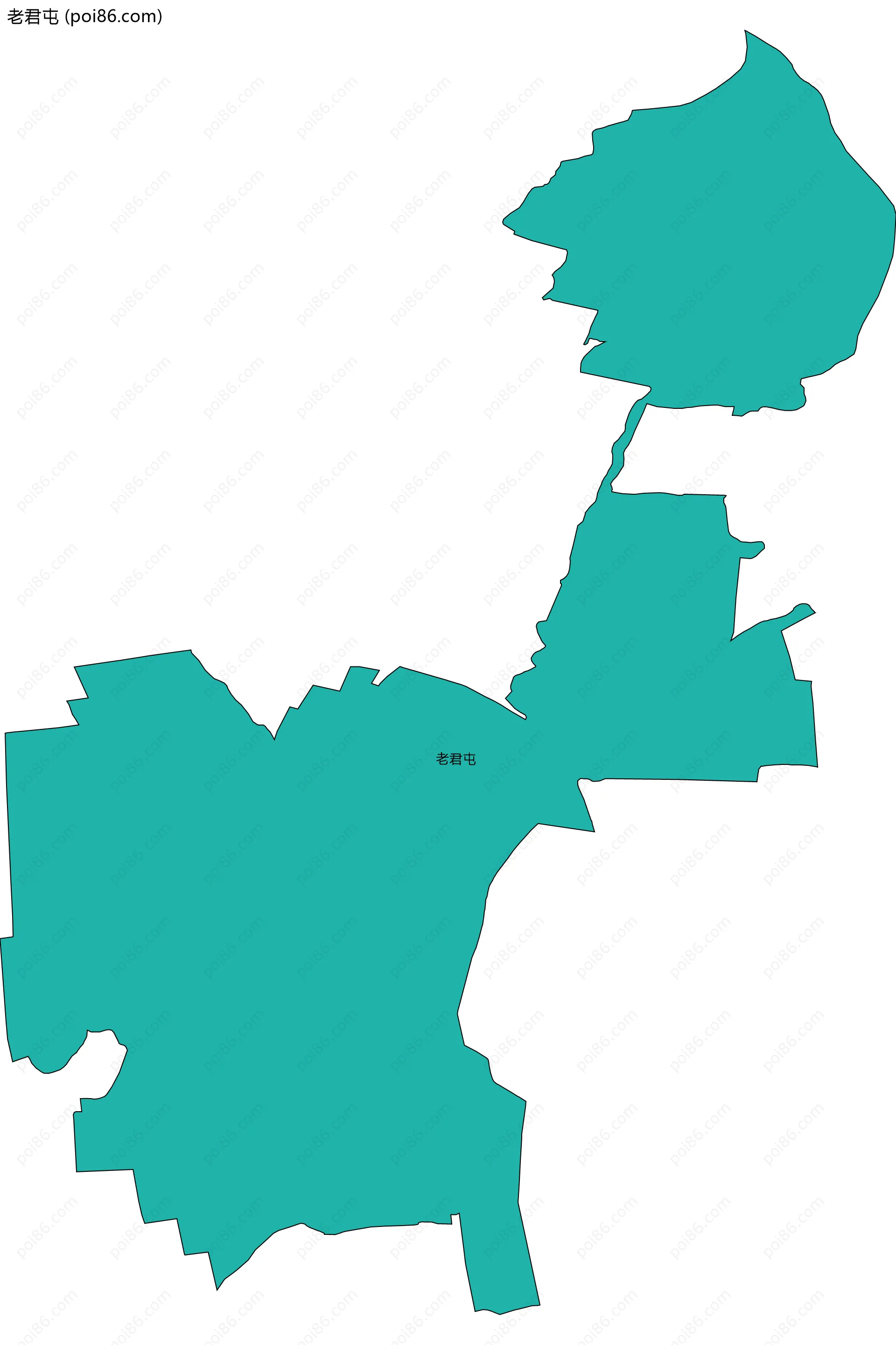 老君屯边界地图