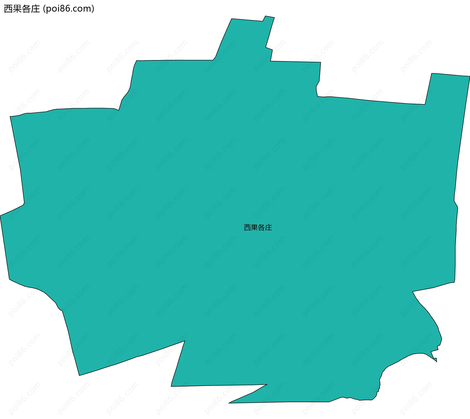 西果各庄边界地图