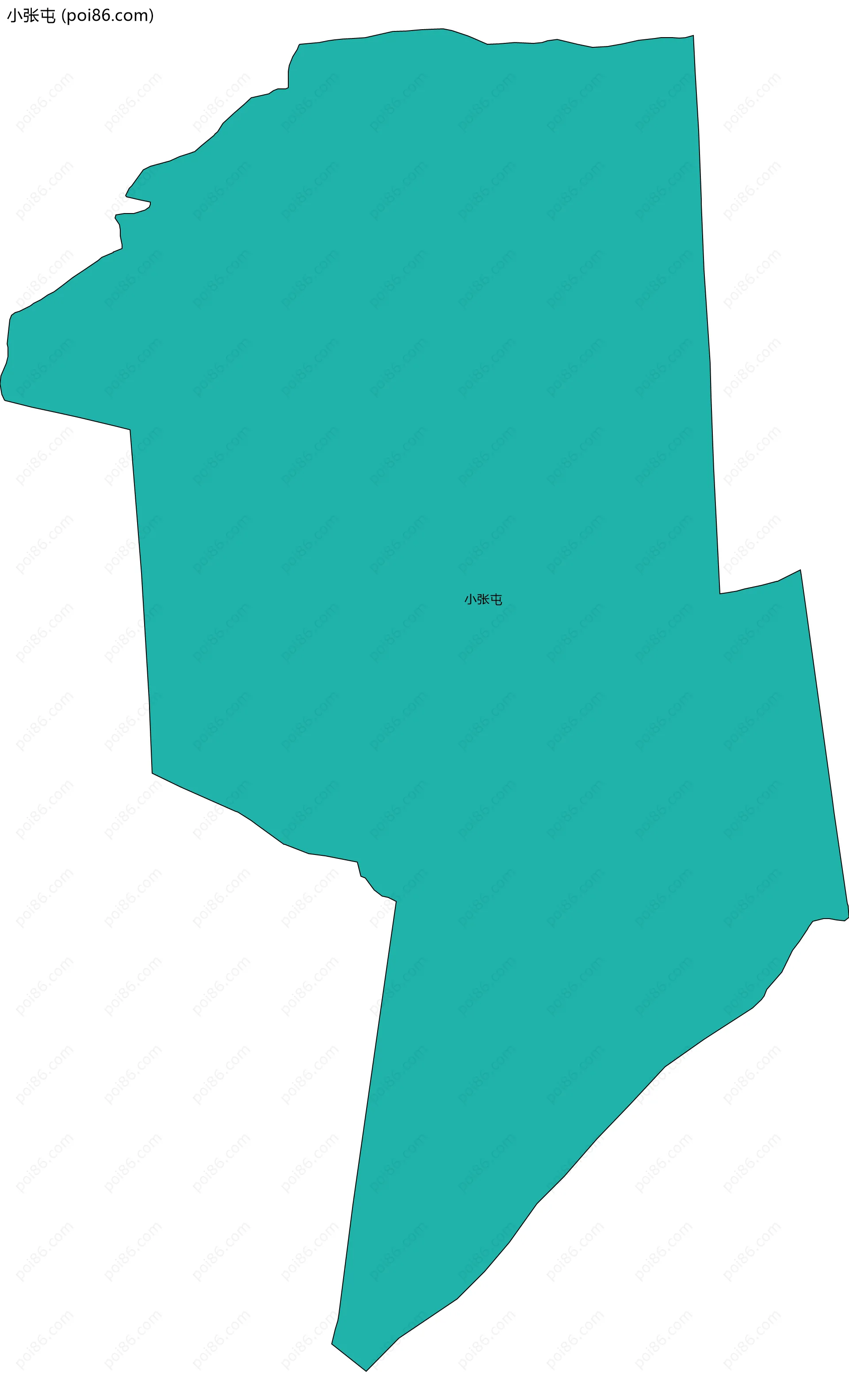 小张屯边界地图