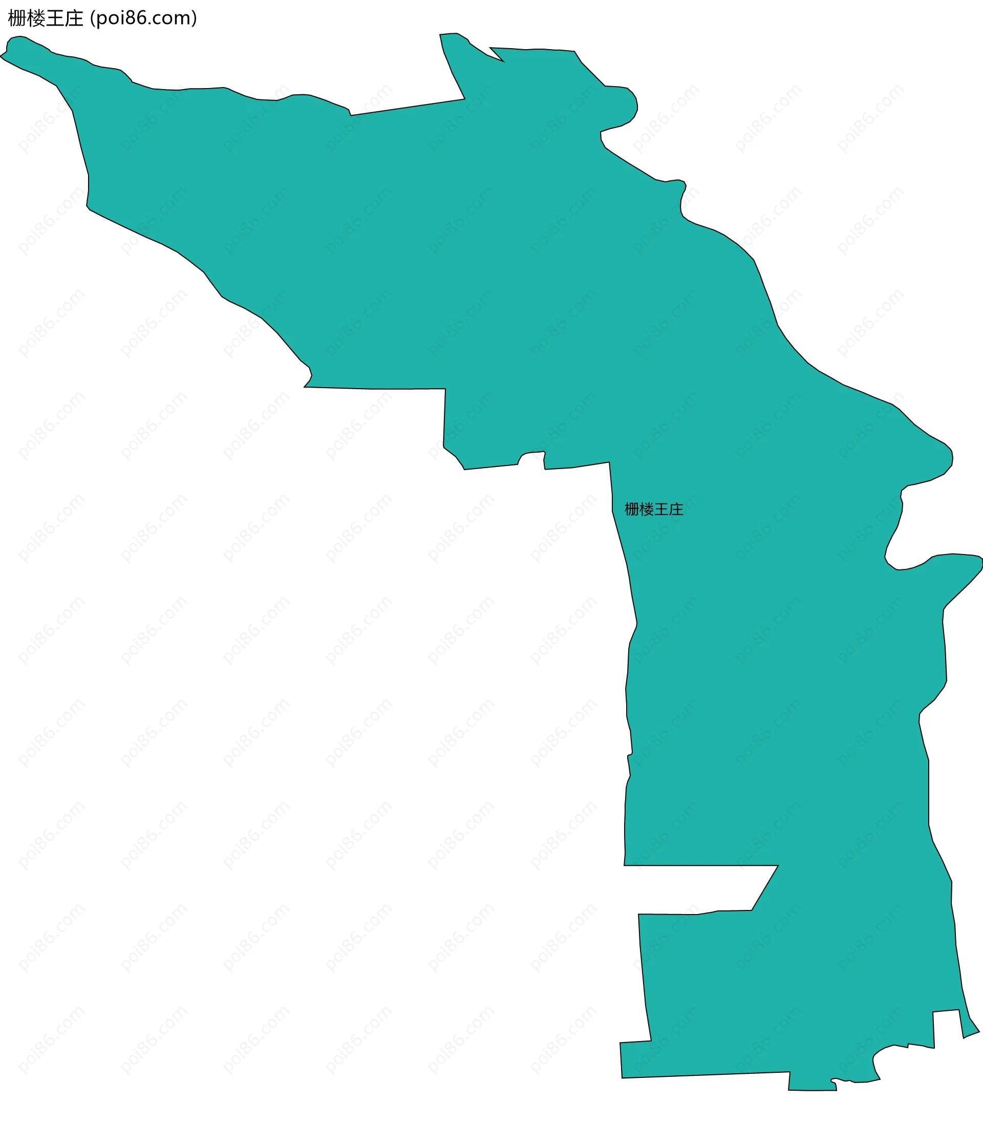 栅楼王庄边界地图