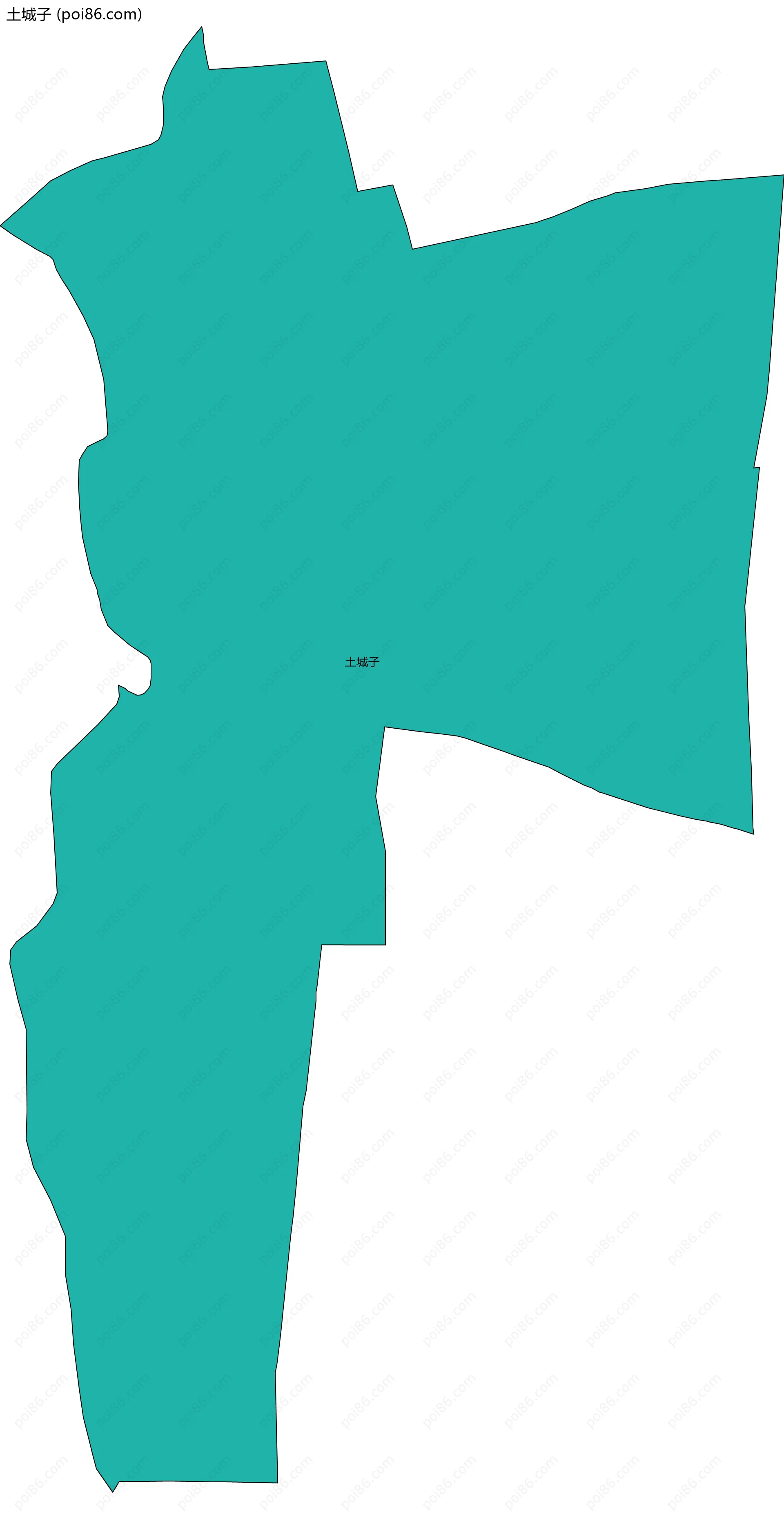 土城子边界地图