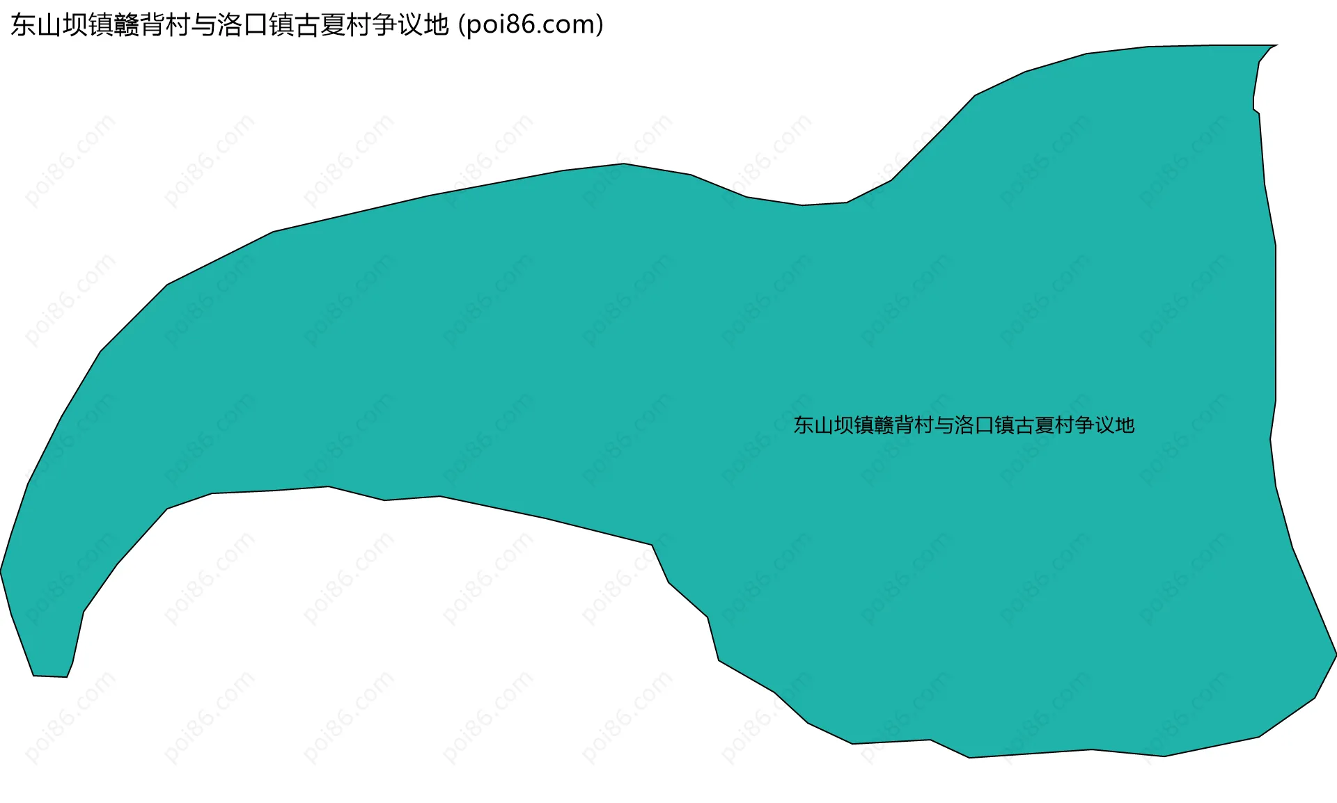东山坝镇赣背村与洛口镇古夏村争议地边界地图