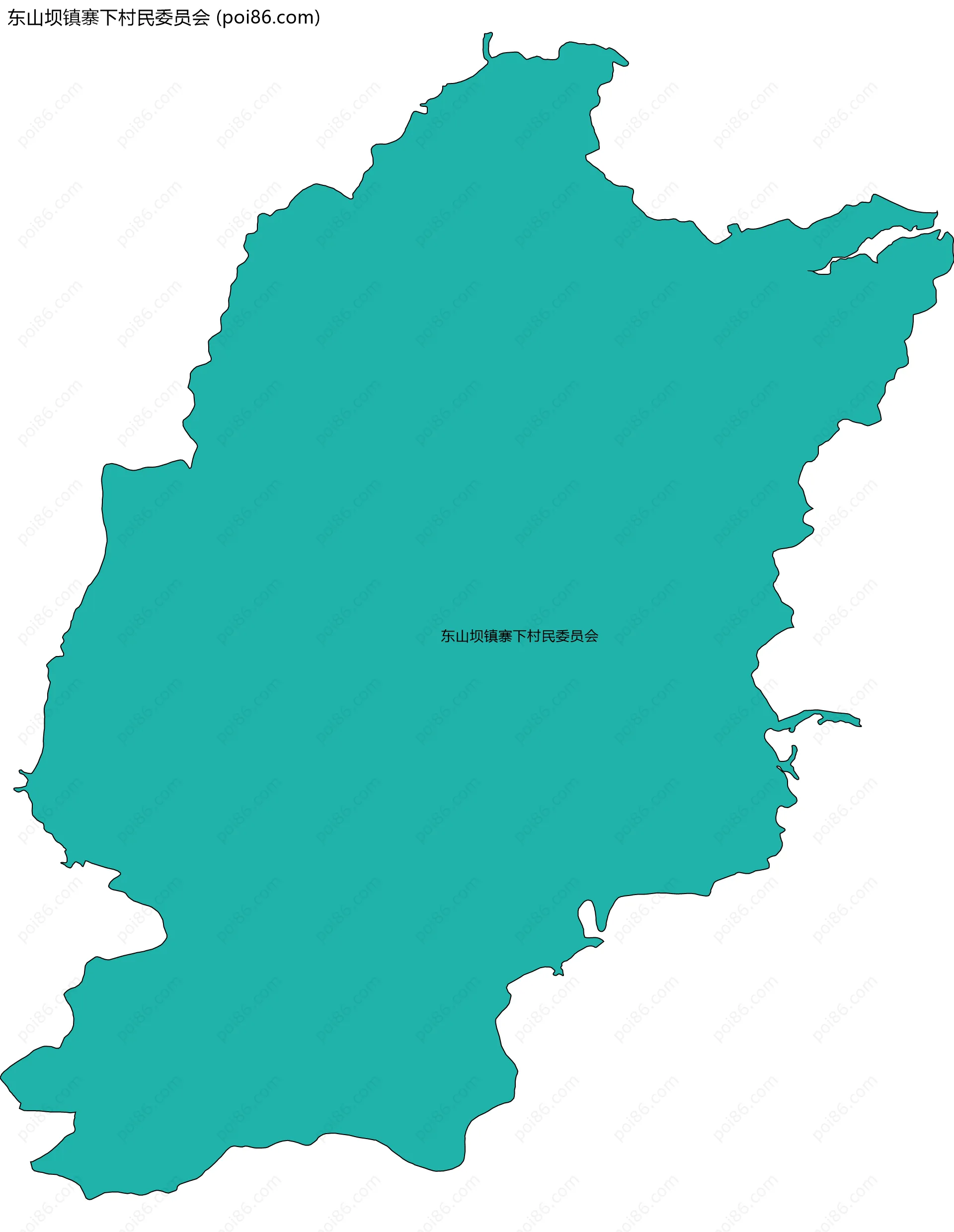 东山坝镇寨下村民委员会边界地图