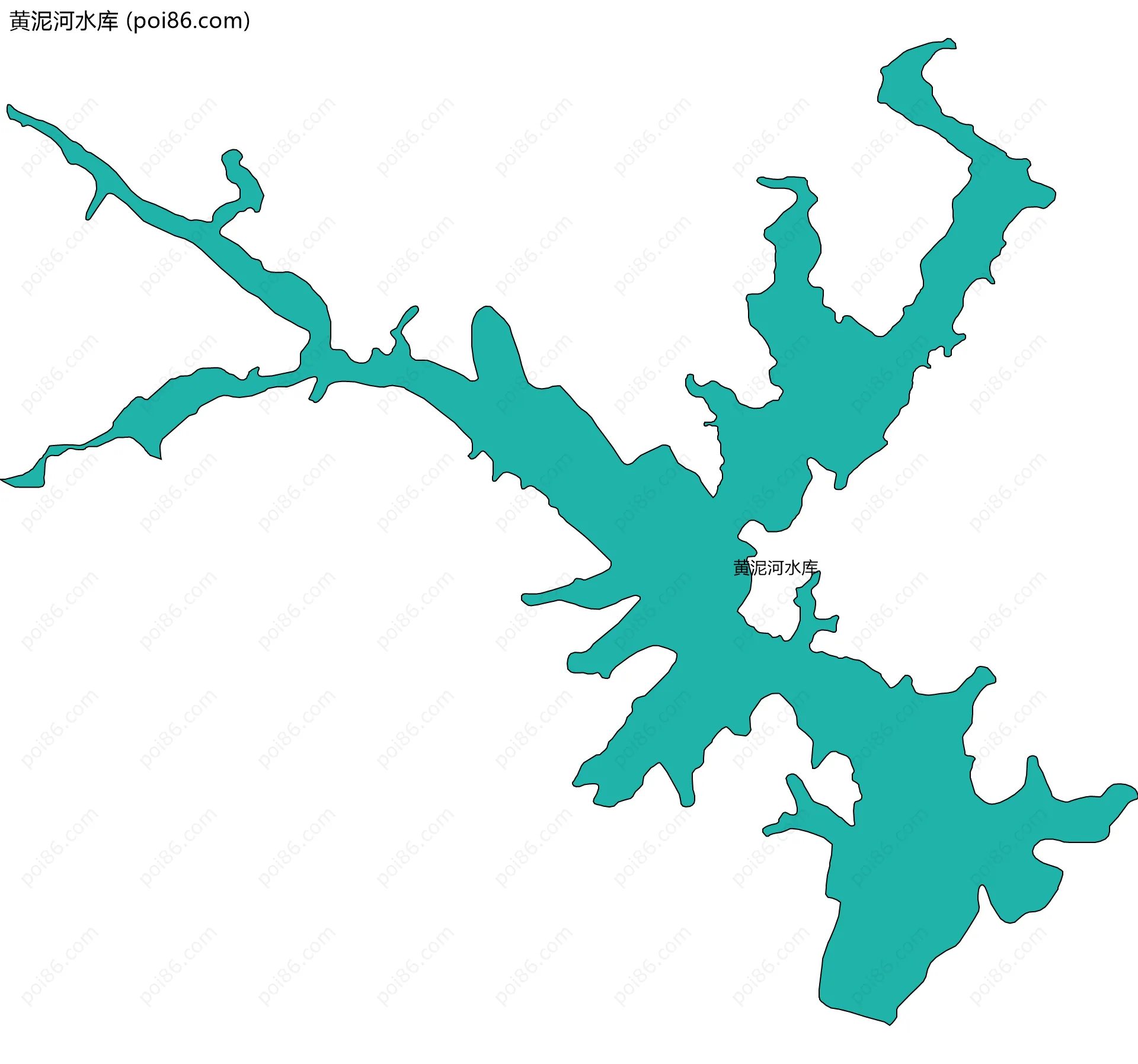 黄泥河水库边界地图