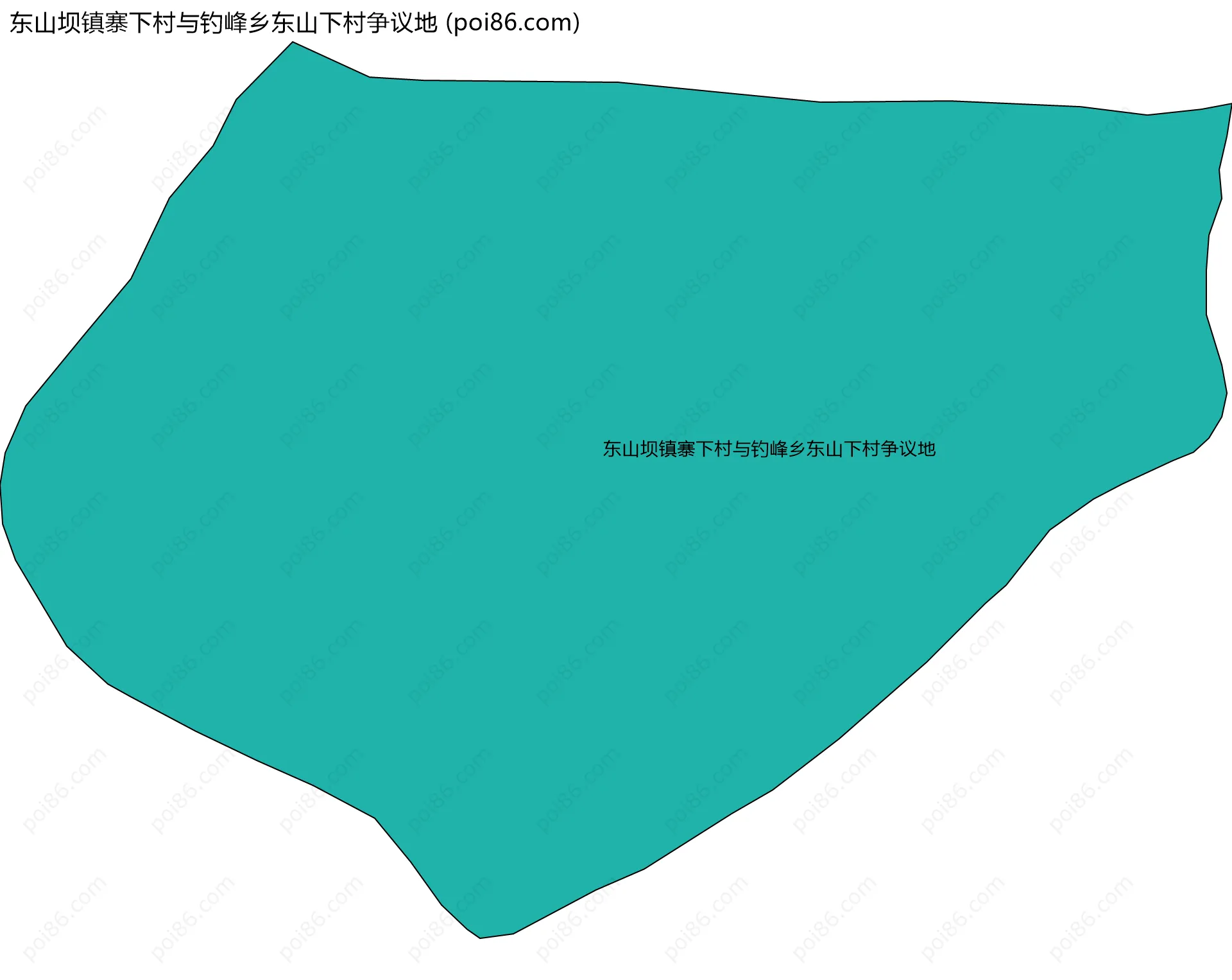 东山坝镇寨下村与钓峰乡东山下村争议地边界地图