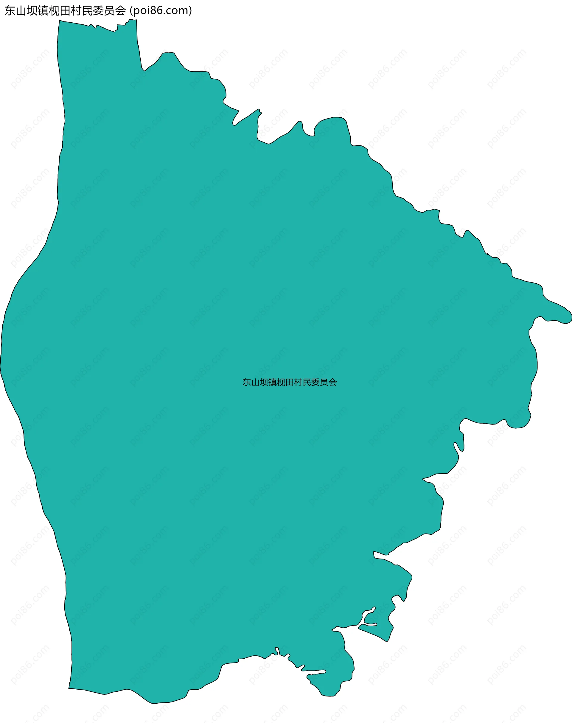 东山坝镇枧田村民委员会边界地图