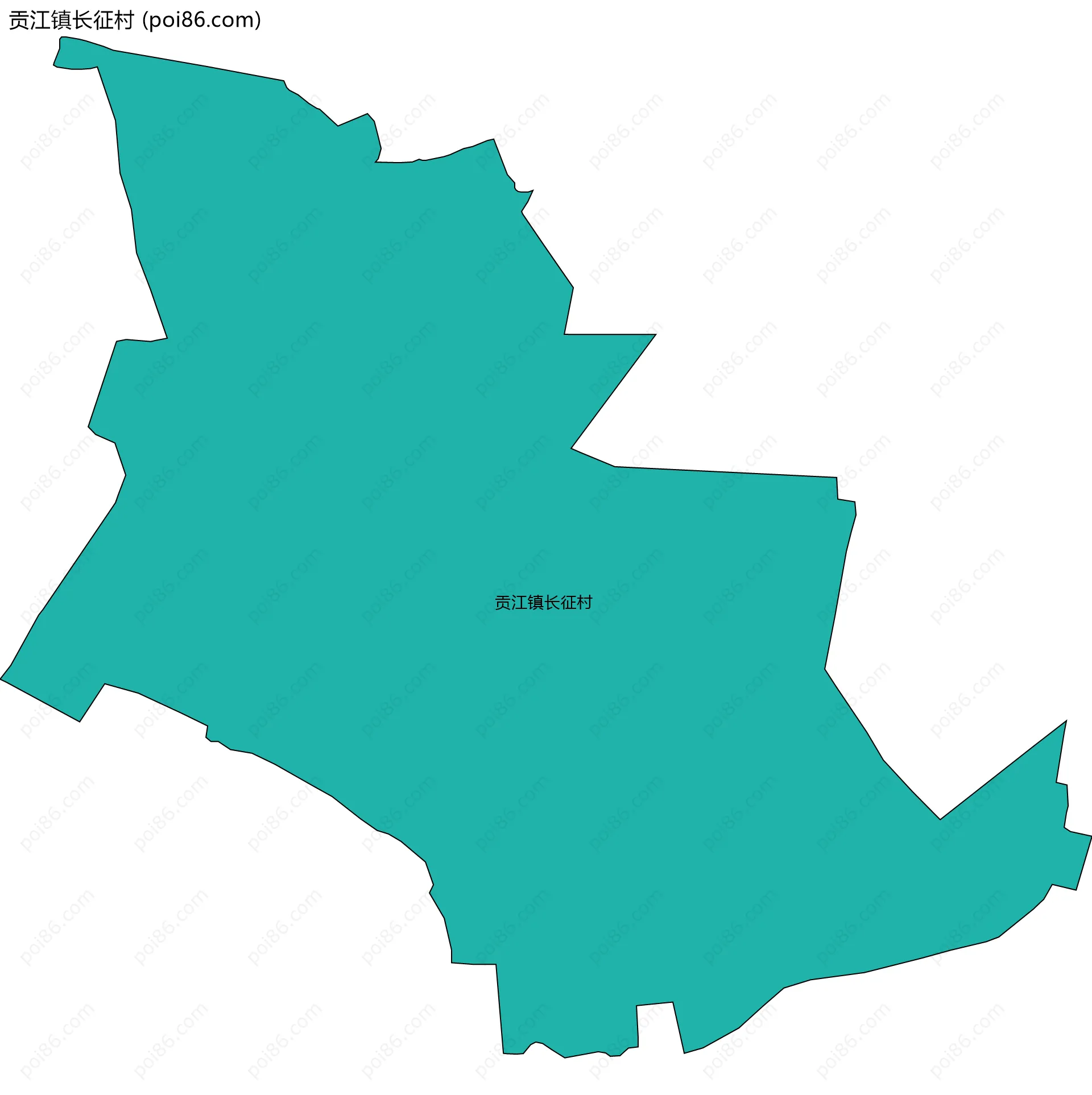 贡江镇长征村边界地图