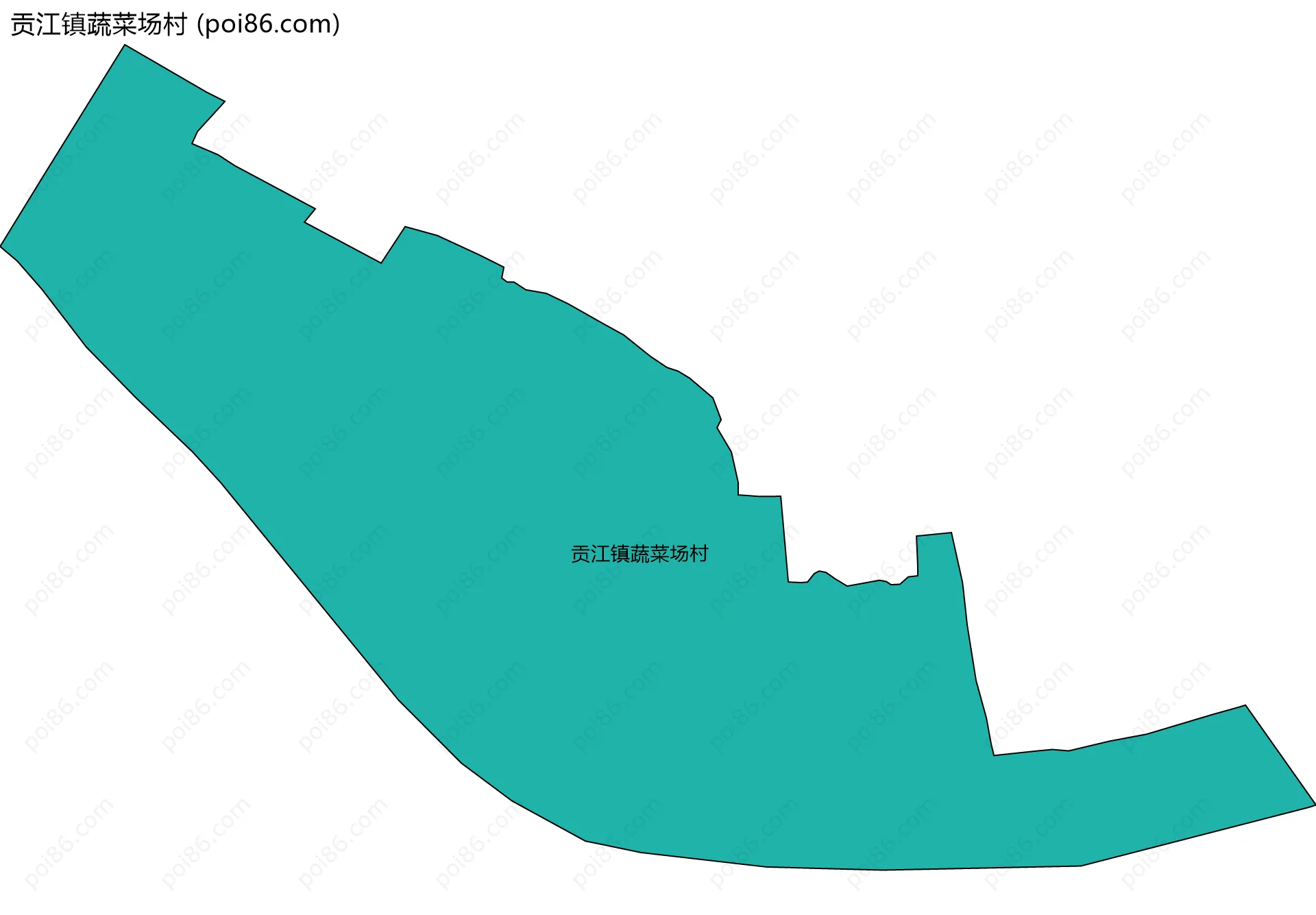 贡江镇蔬菜场村边界地图