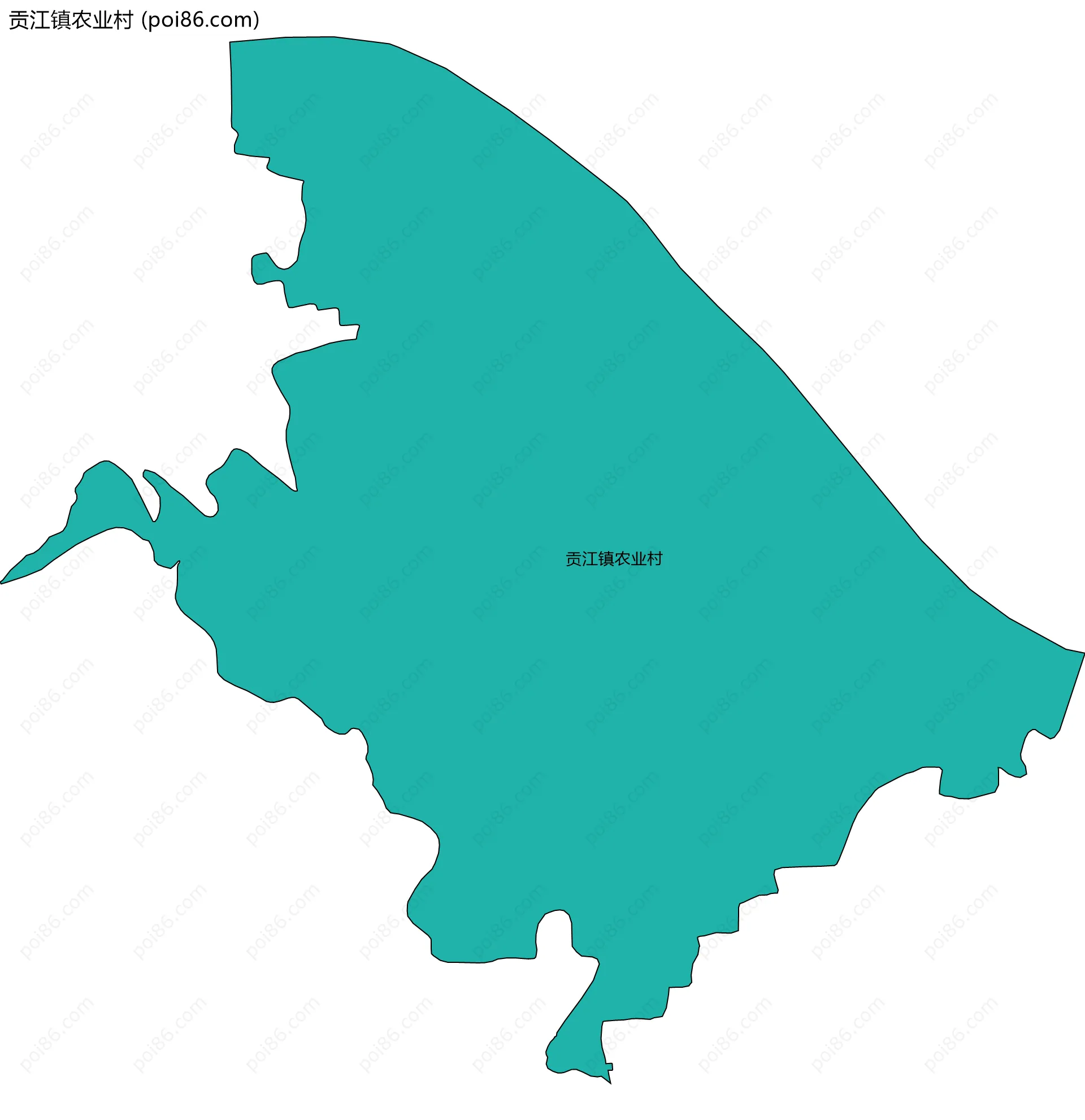 贡江镇农业村边界地图