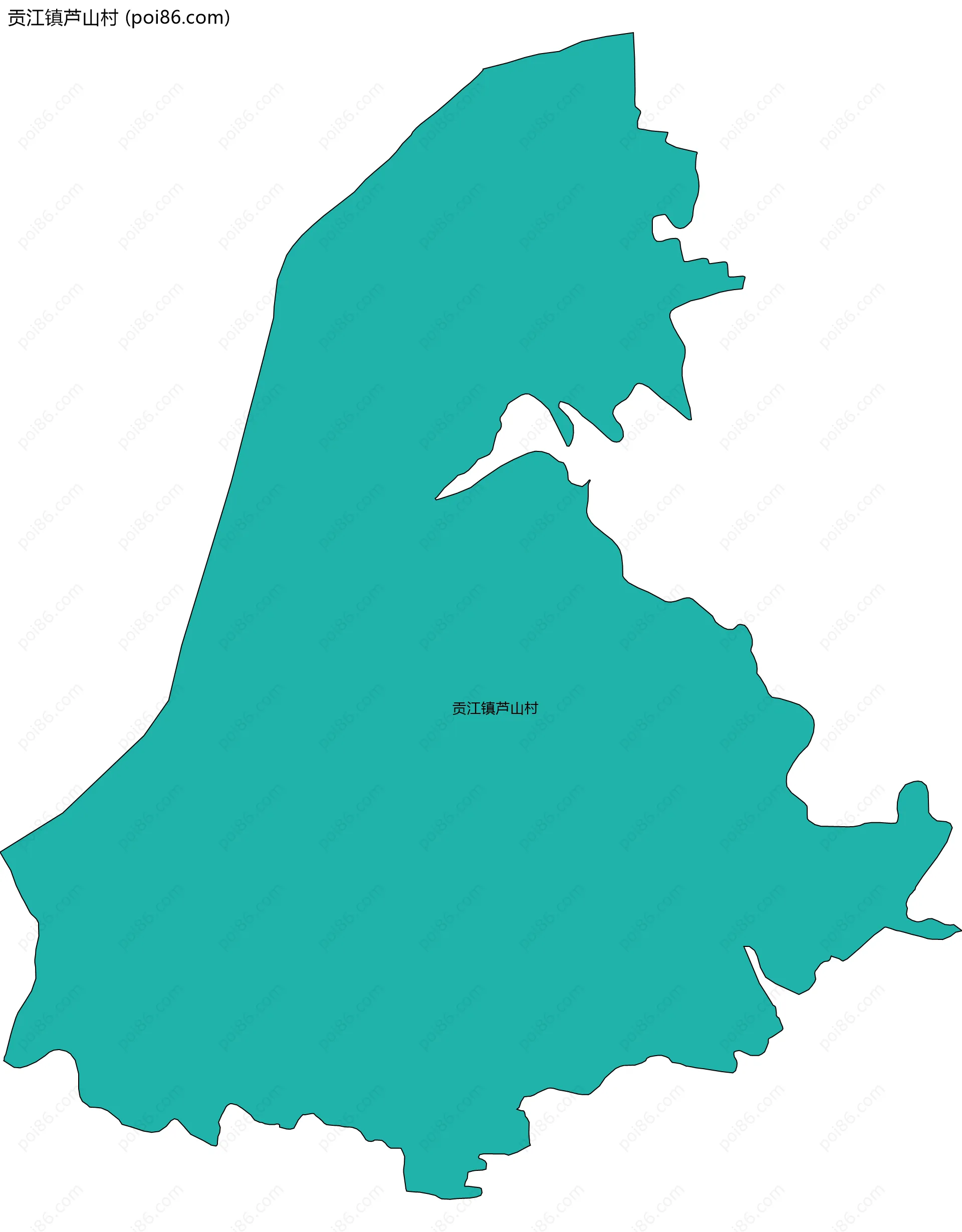 贡江镇芦山村边界地图