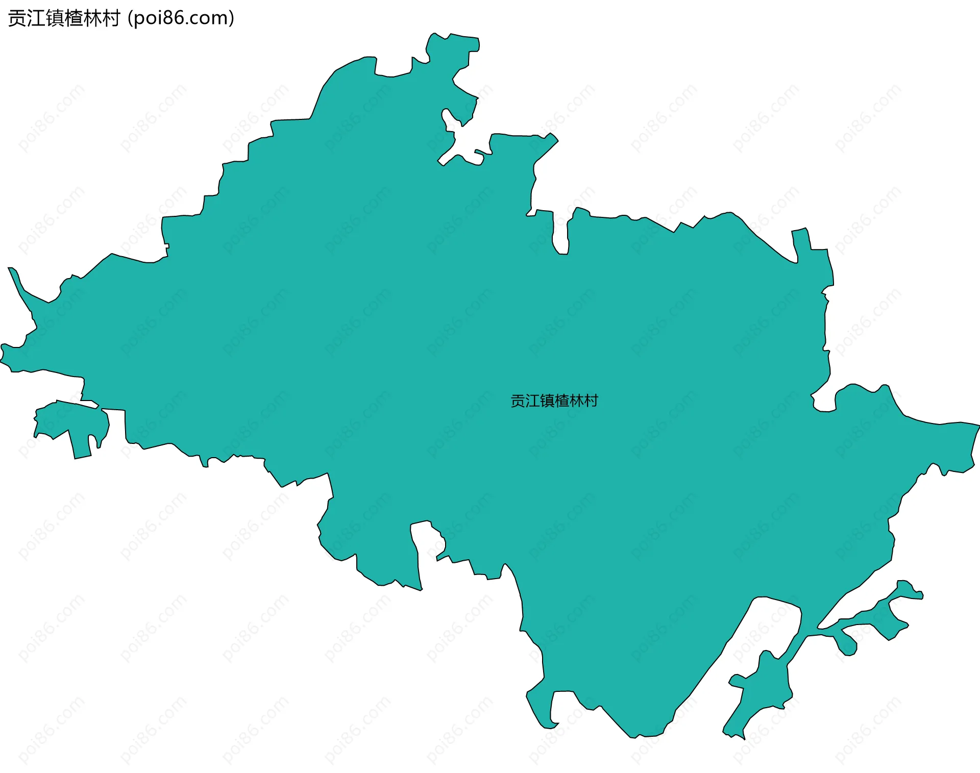 贡江镇楂林村边界地图