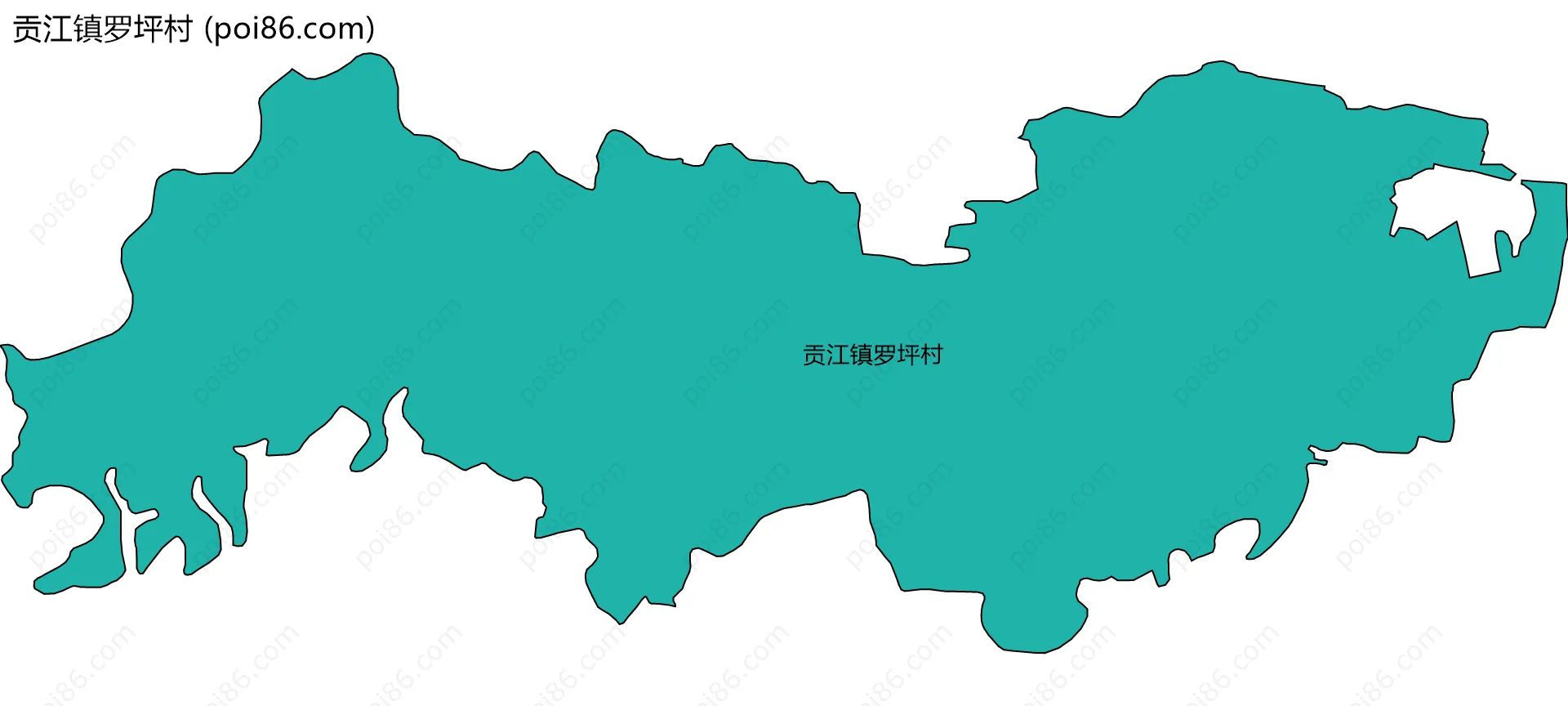 贡江镇罗坪村边界地图