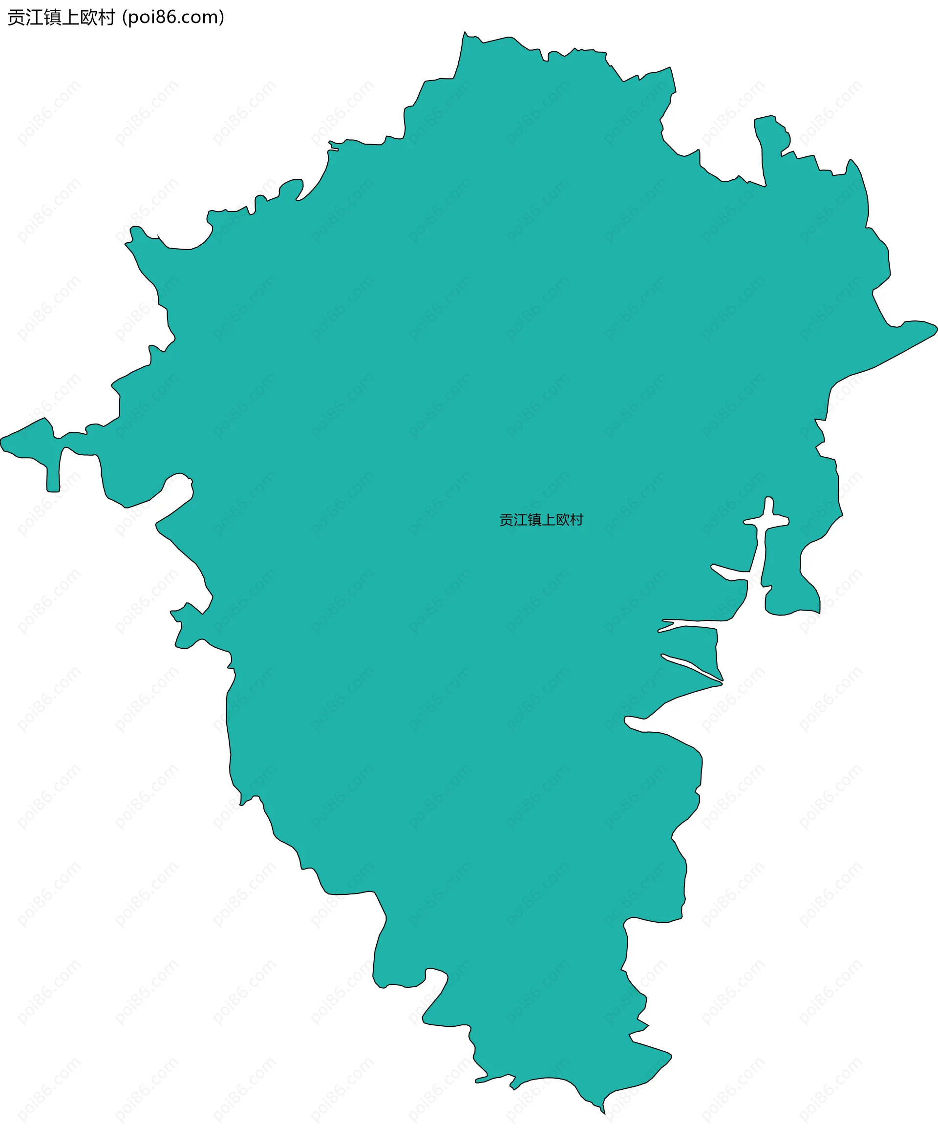 贡江镇上欧村边界地图