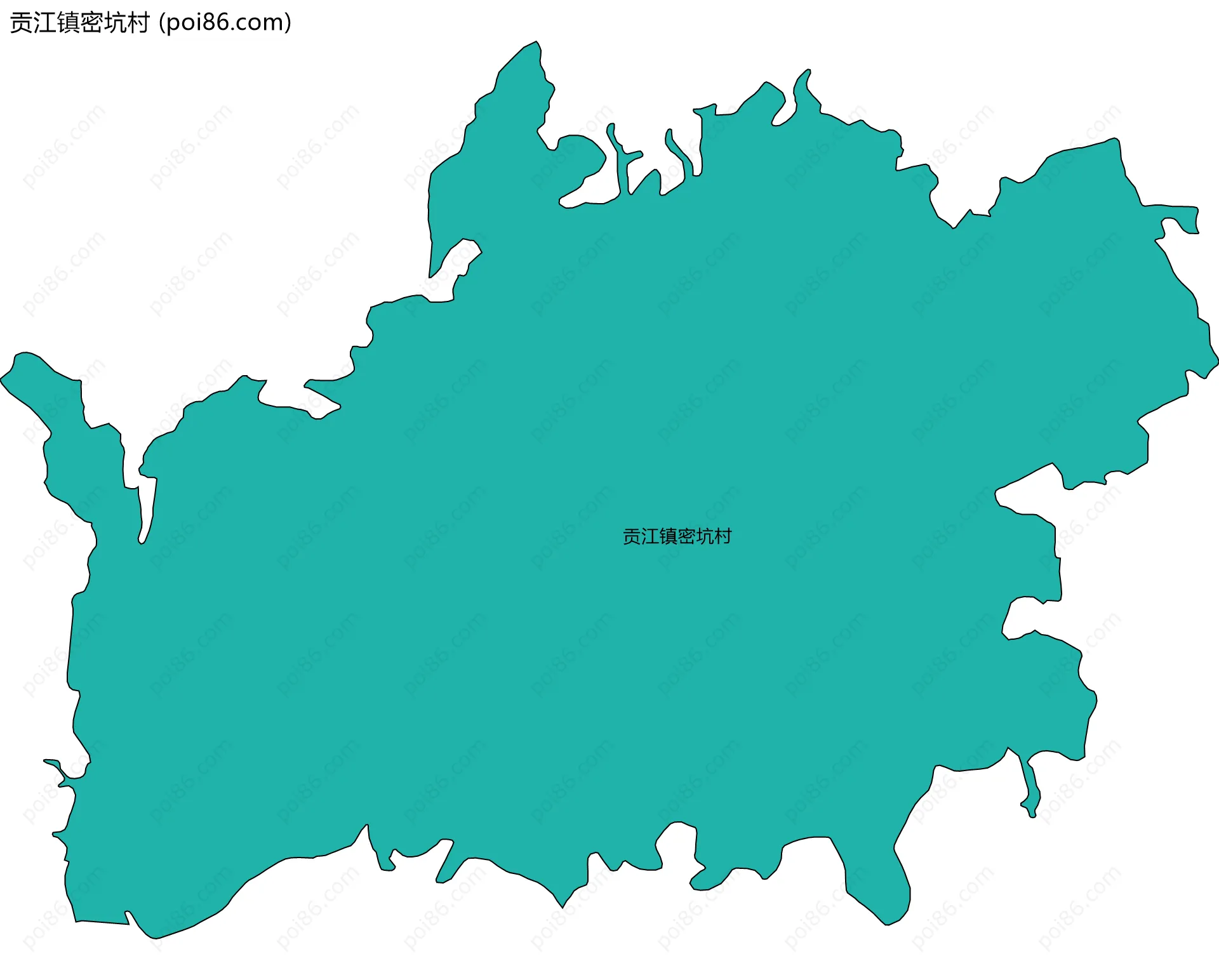 贡江镇密坑村边界地图