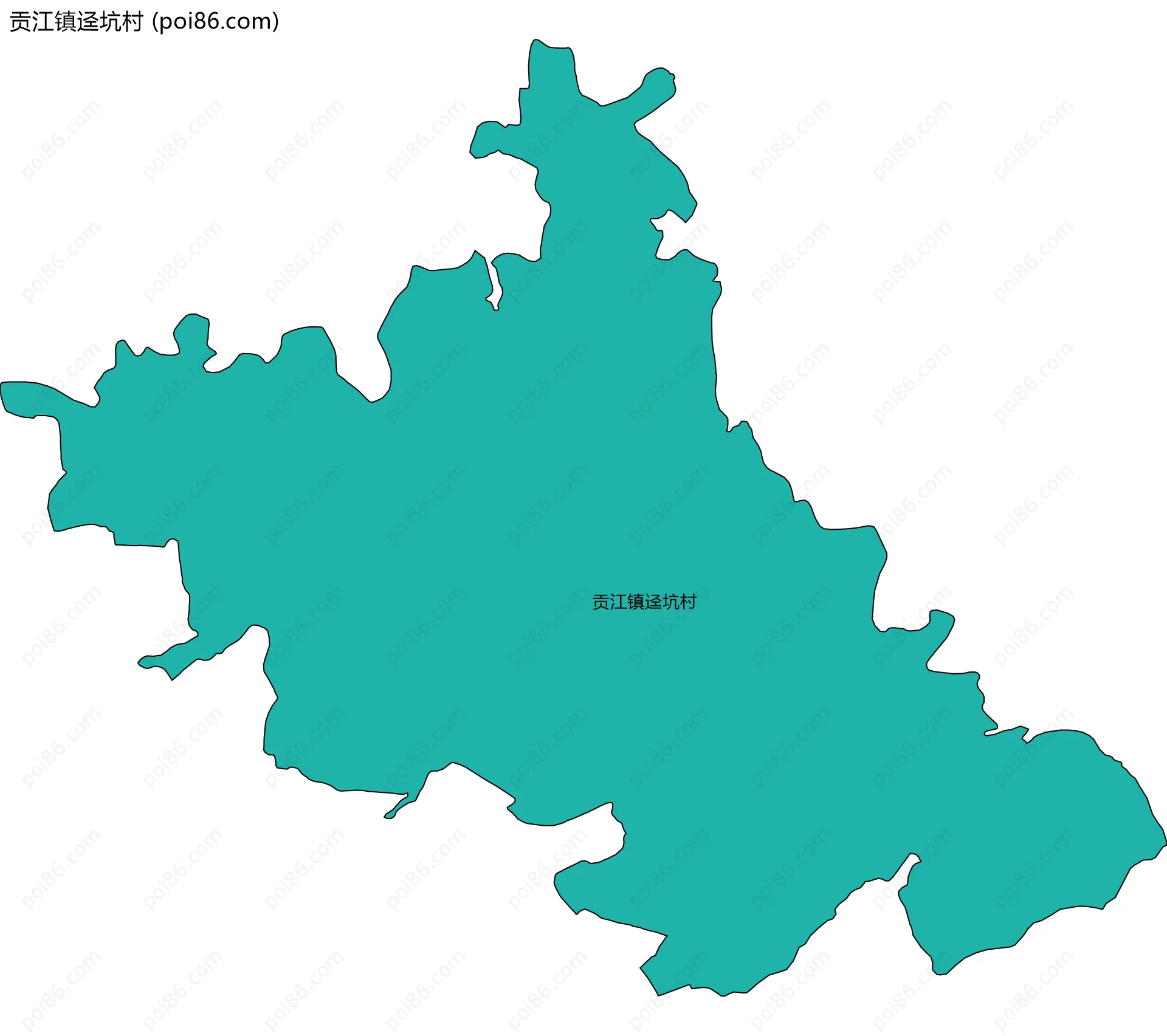 贡江镇迳坑村边界地图