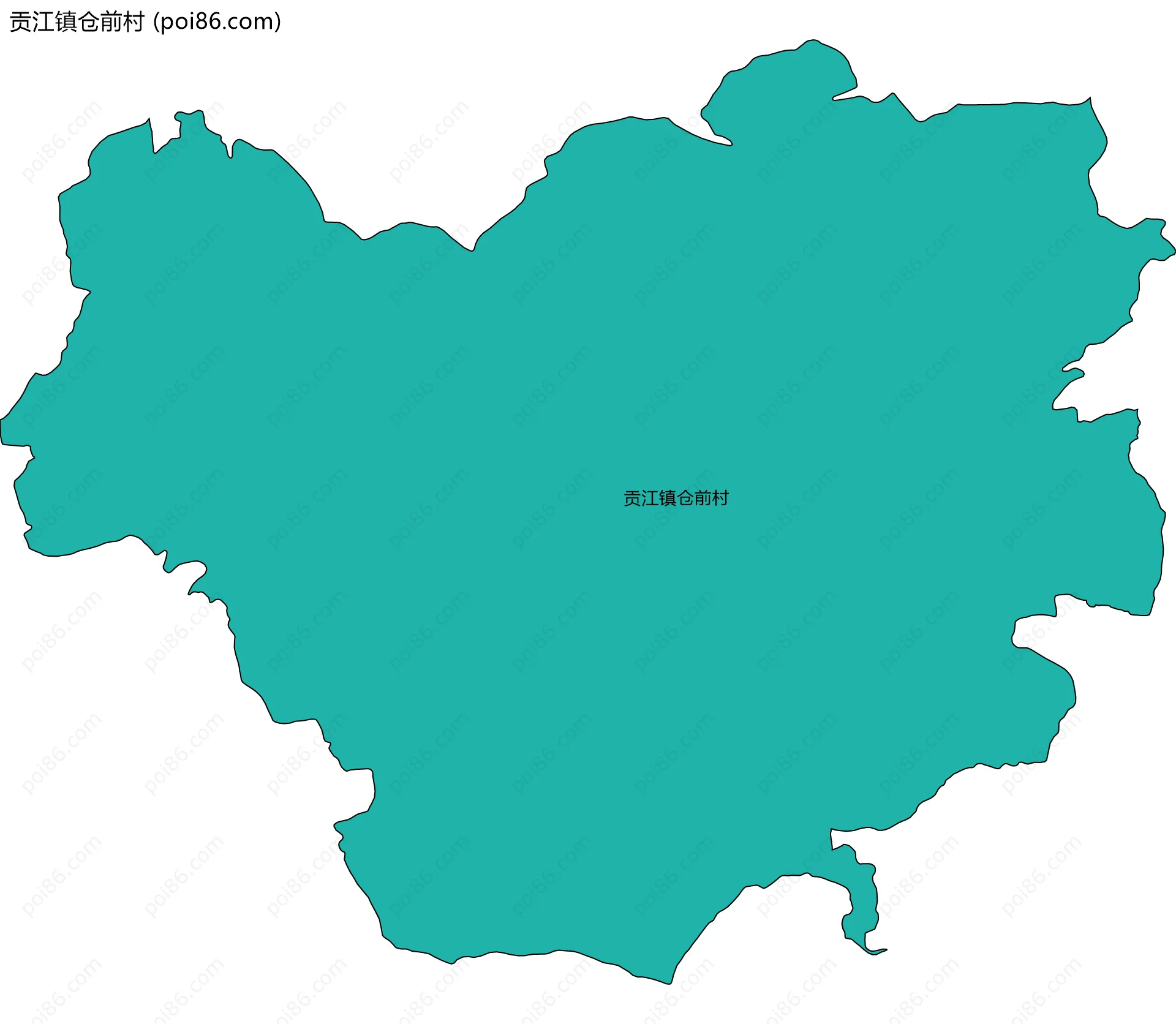 贡江镇仓前村边界地图