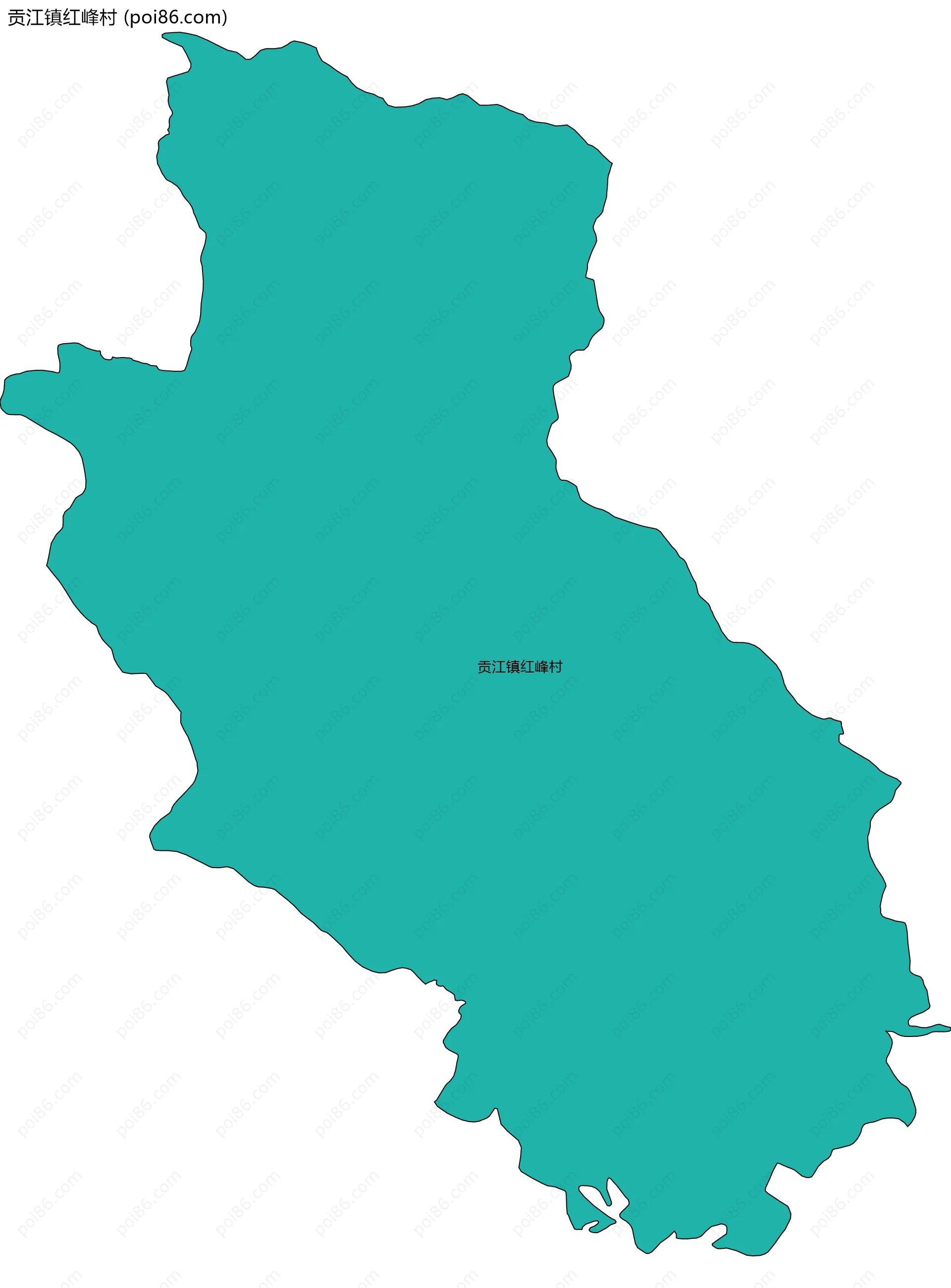 贡江镇红峰村边界地图