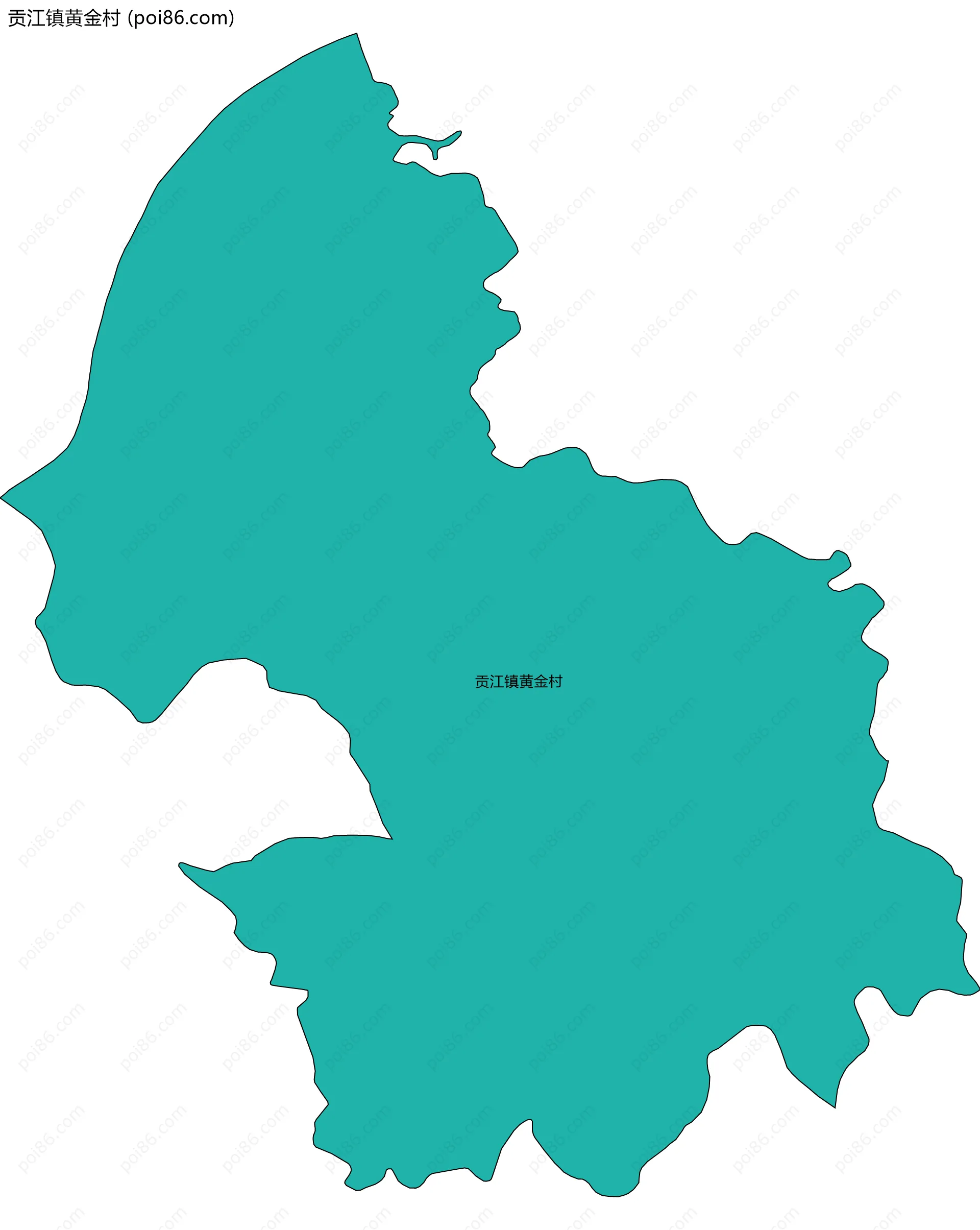 贡江镇黄金村边界地图