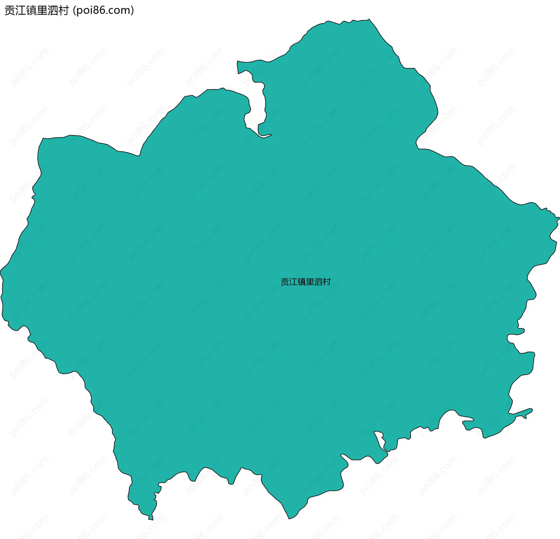 贡江镇里泗村边界地图