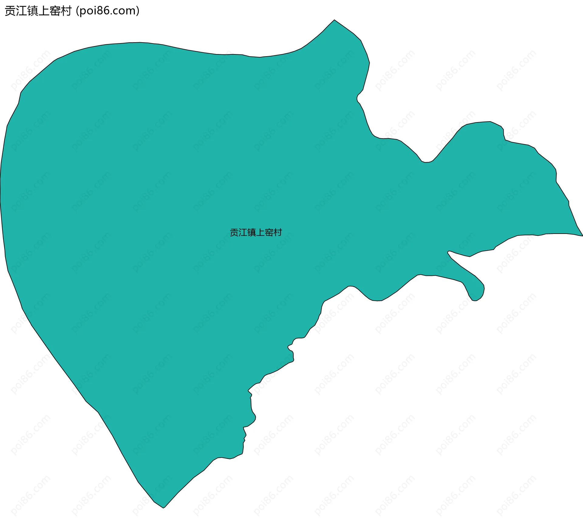 贡江镇上窑村边界地图