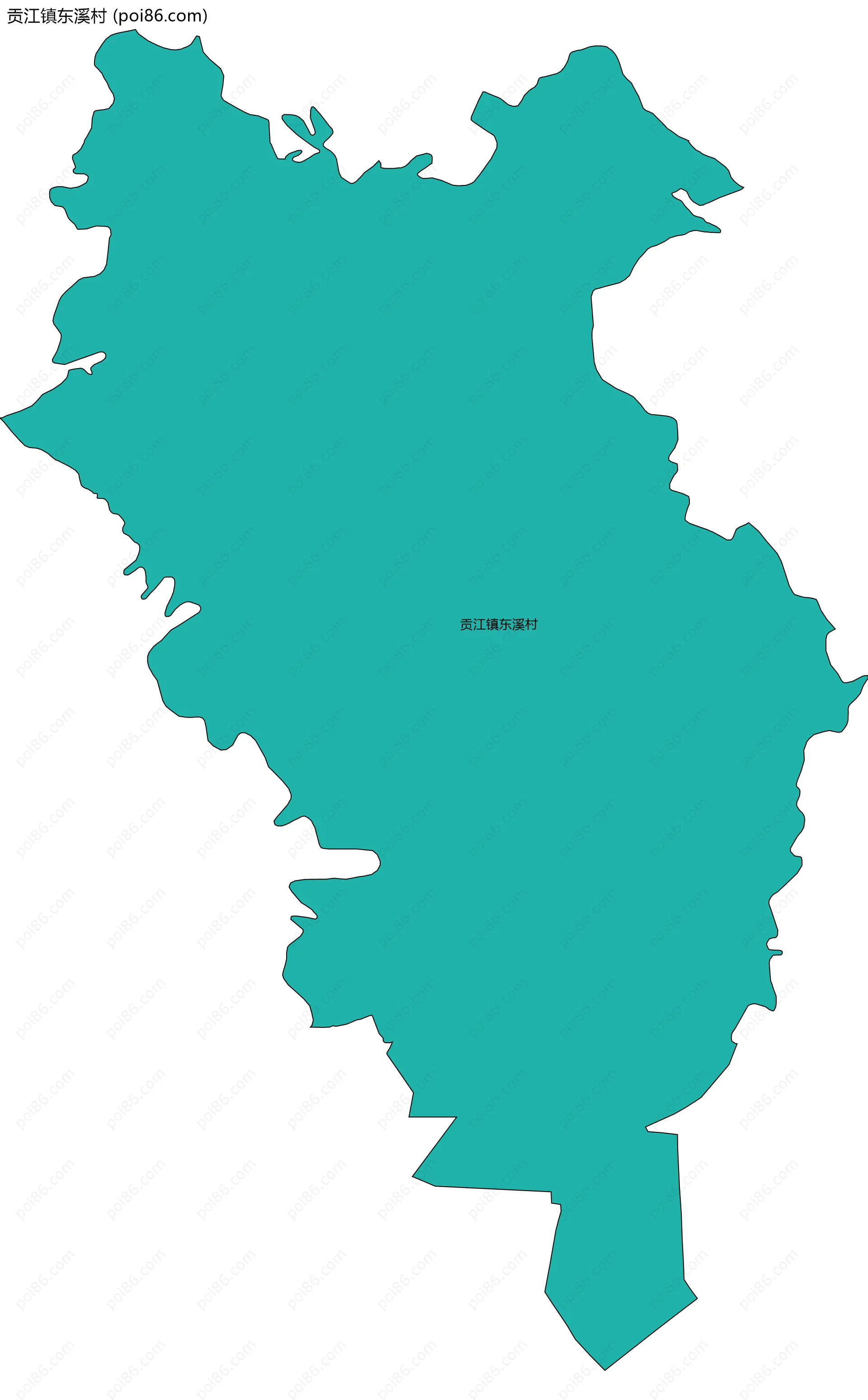 贡江镇东溪村边界地图