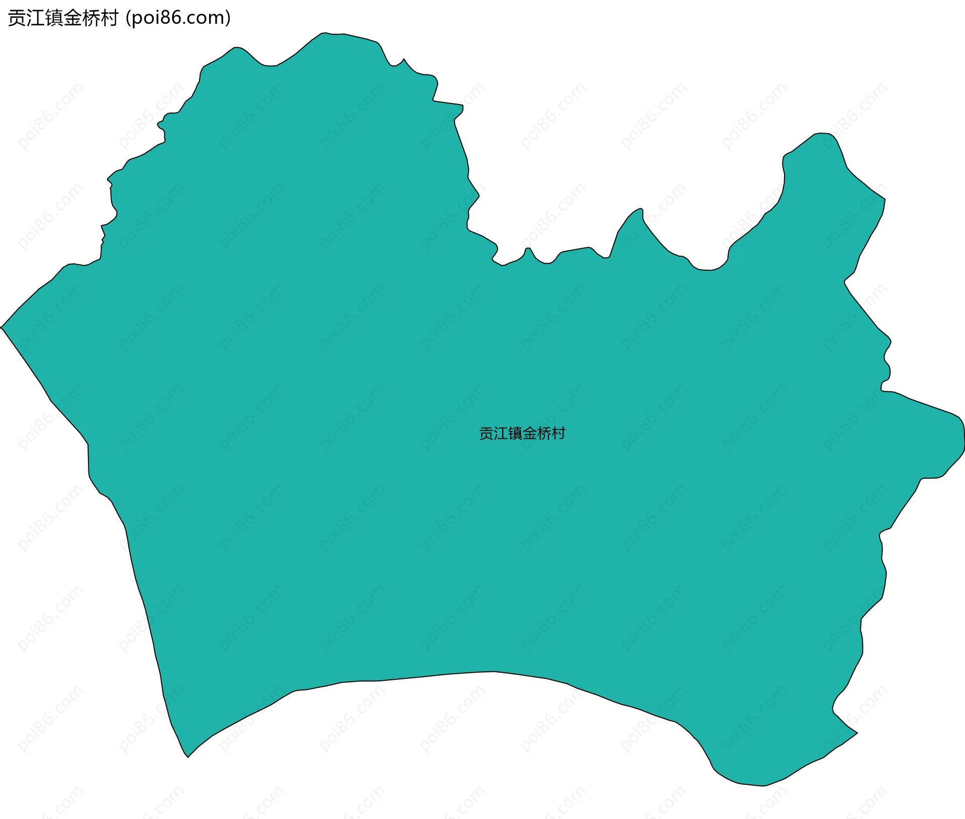 贡江镇金桥村边界地图