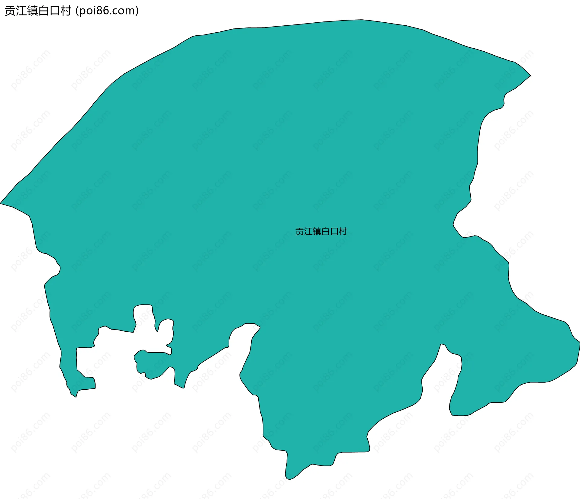 贡江镇白口村边界地图