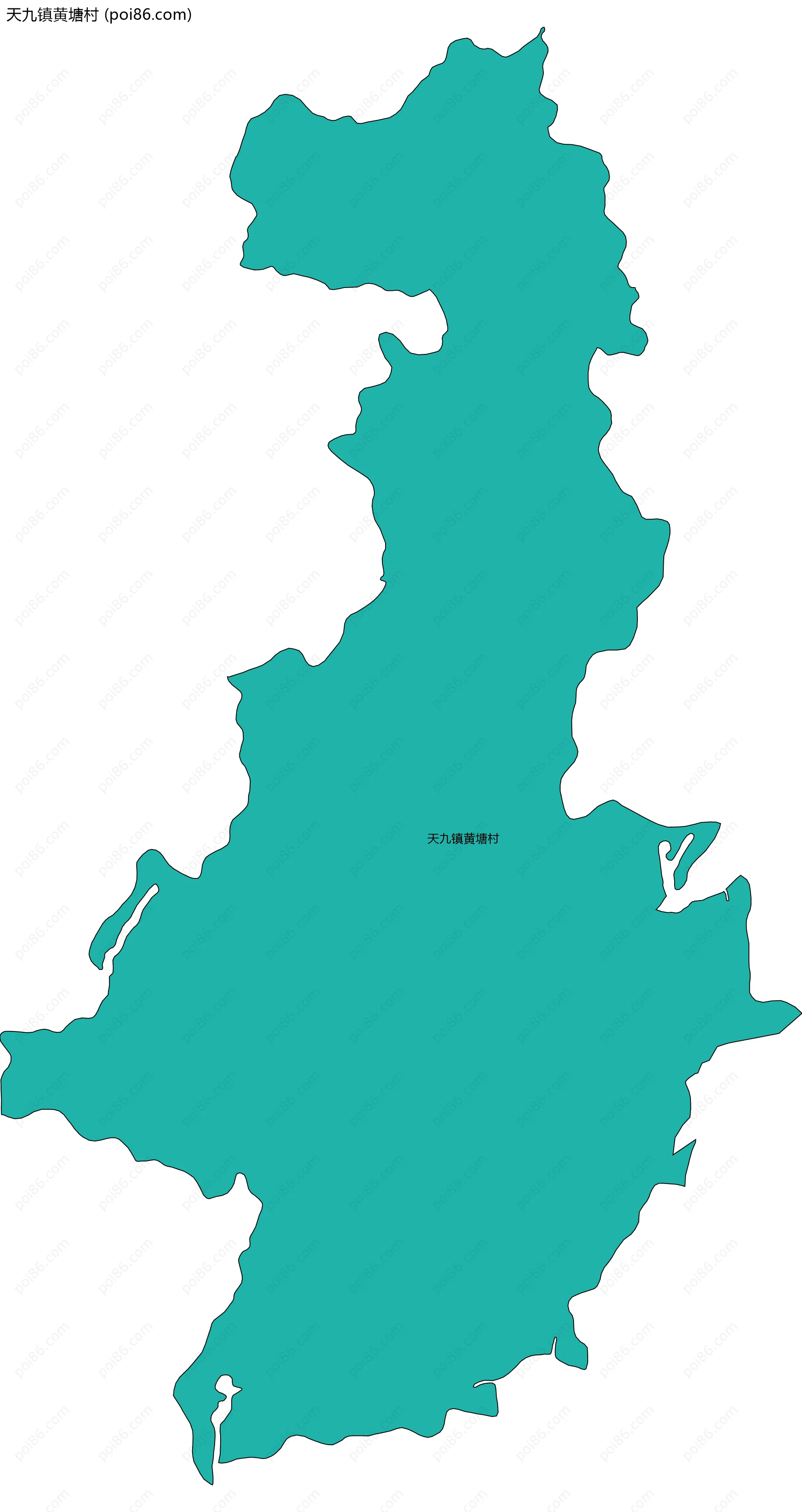 天九镇黄塘村边界地图