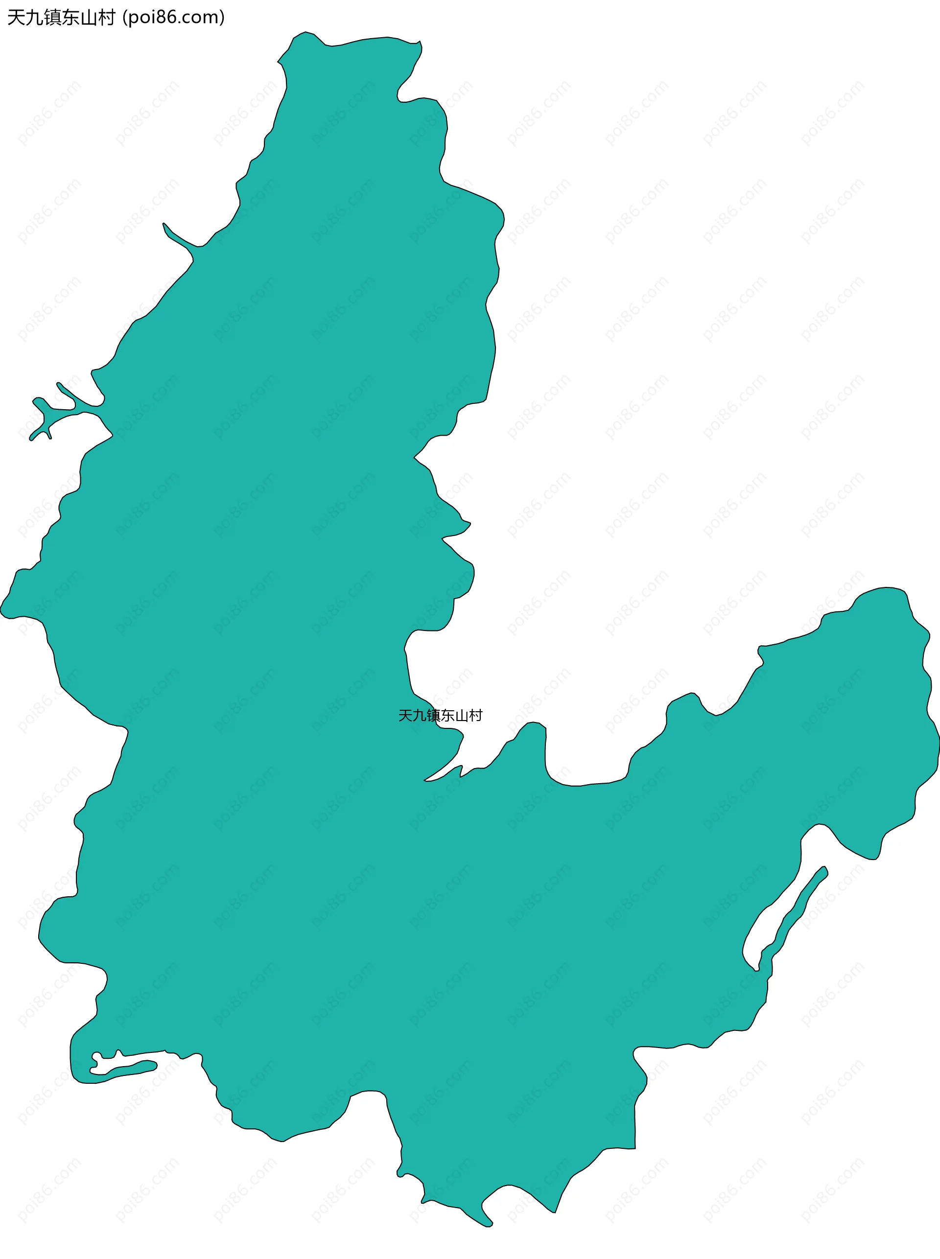 天九镇东山村边界地图