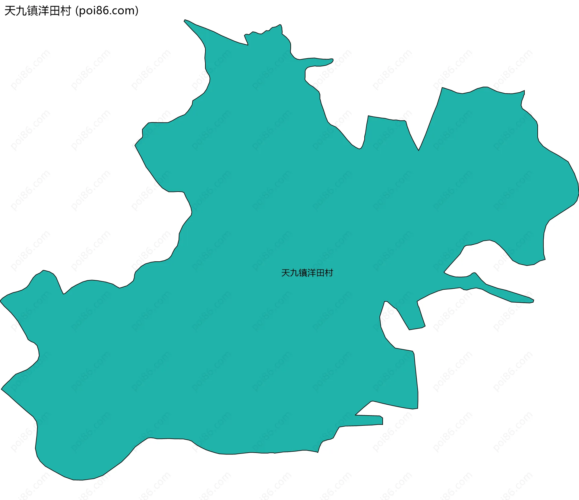 天九镇洋田村边界地图