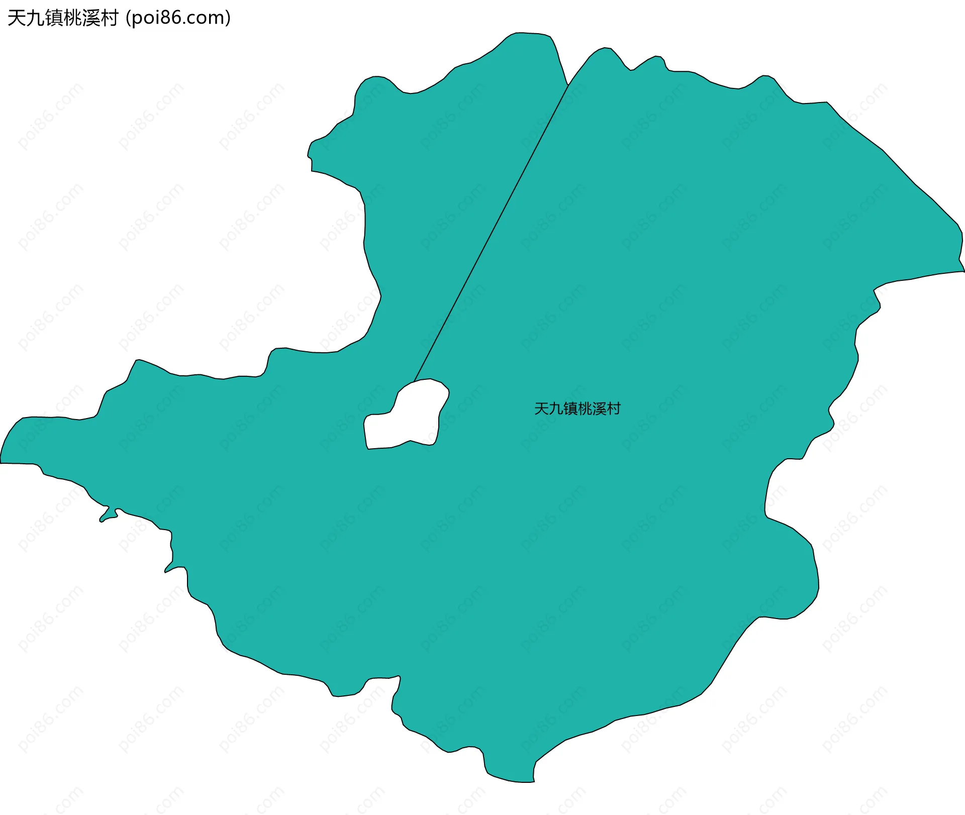 天九镇桃溪村边界地图