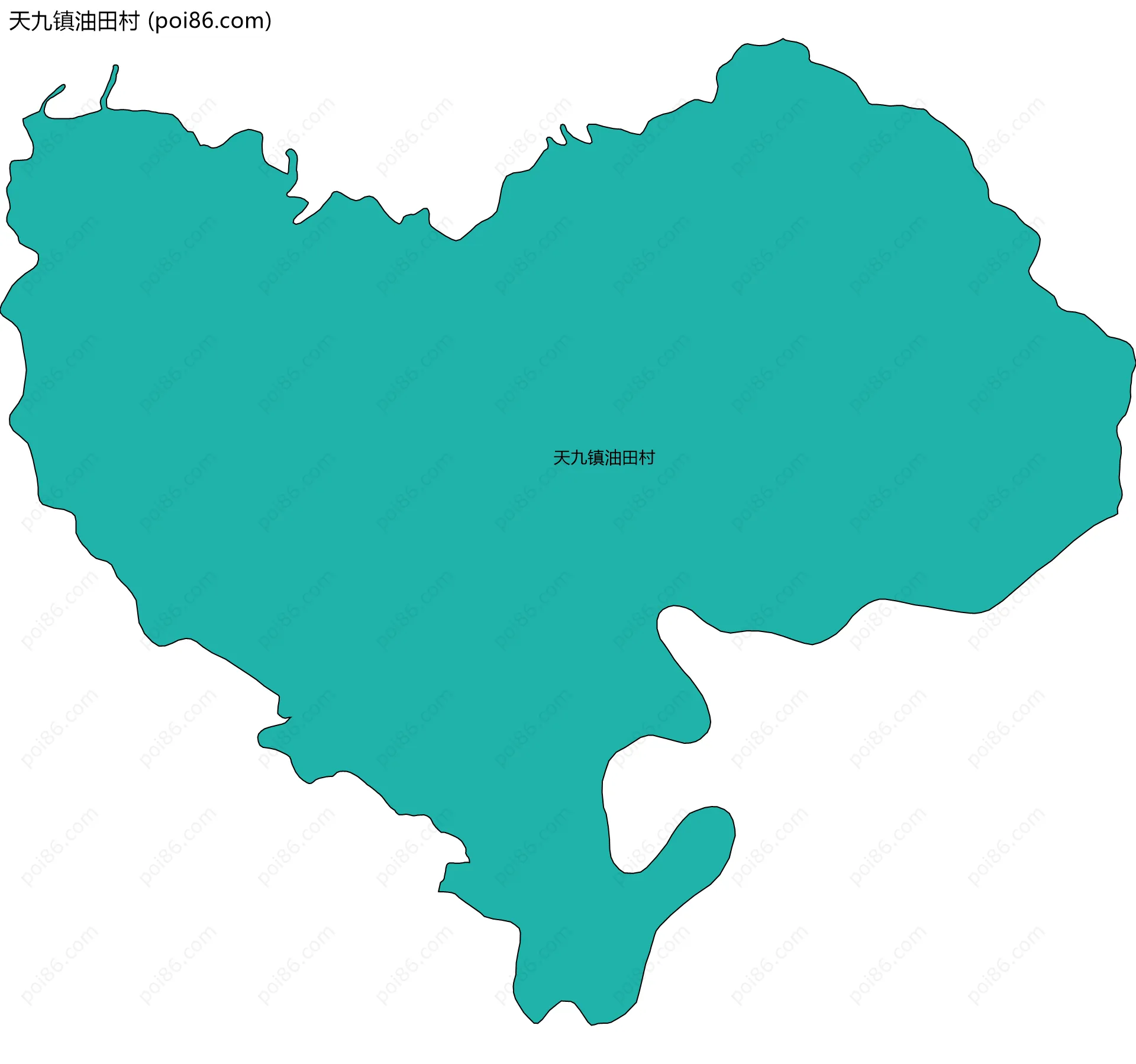 天九镇油田村边界地图
