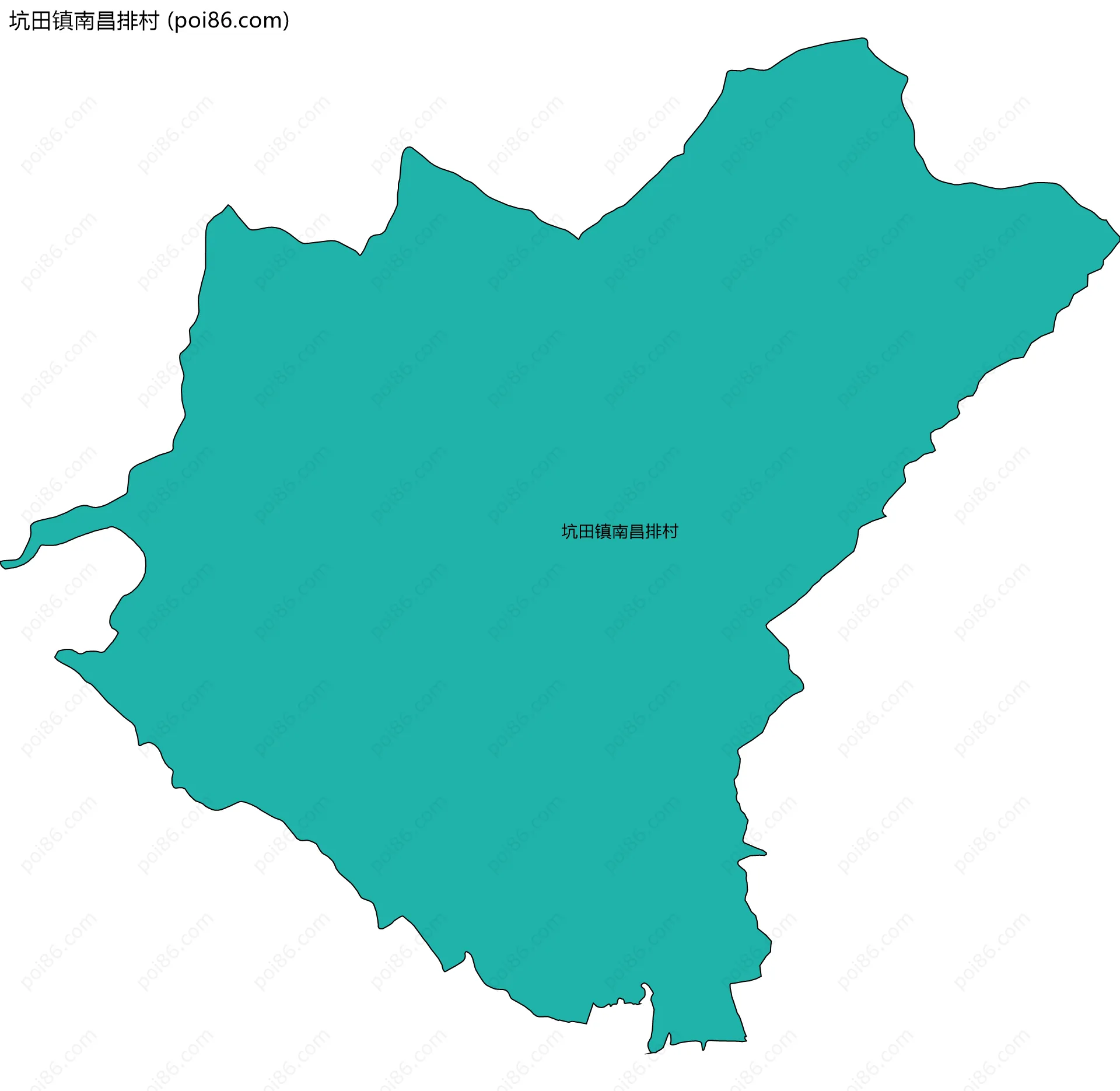 坑田镇南昌排村边界地图