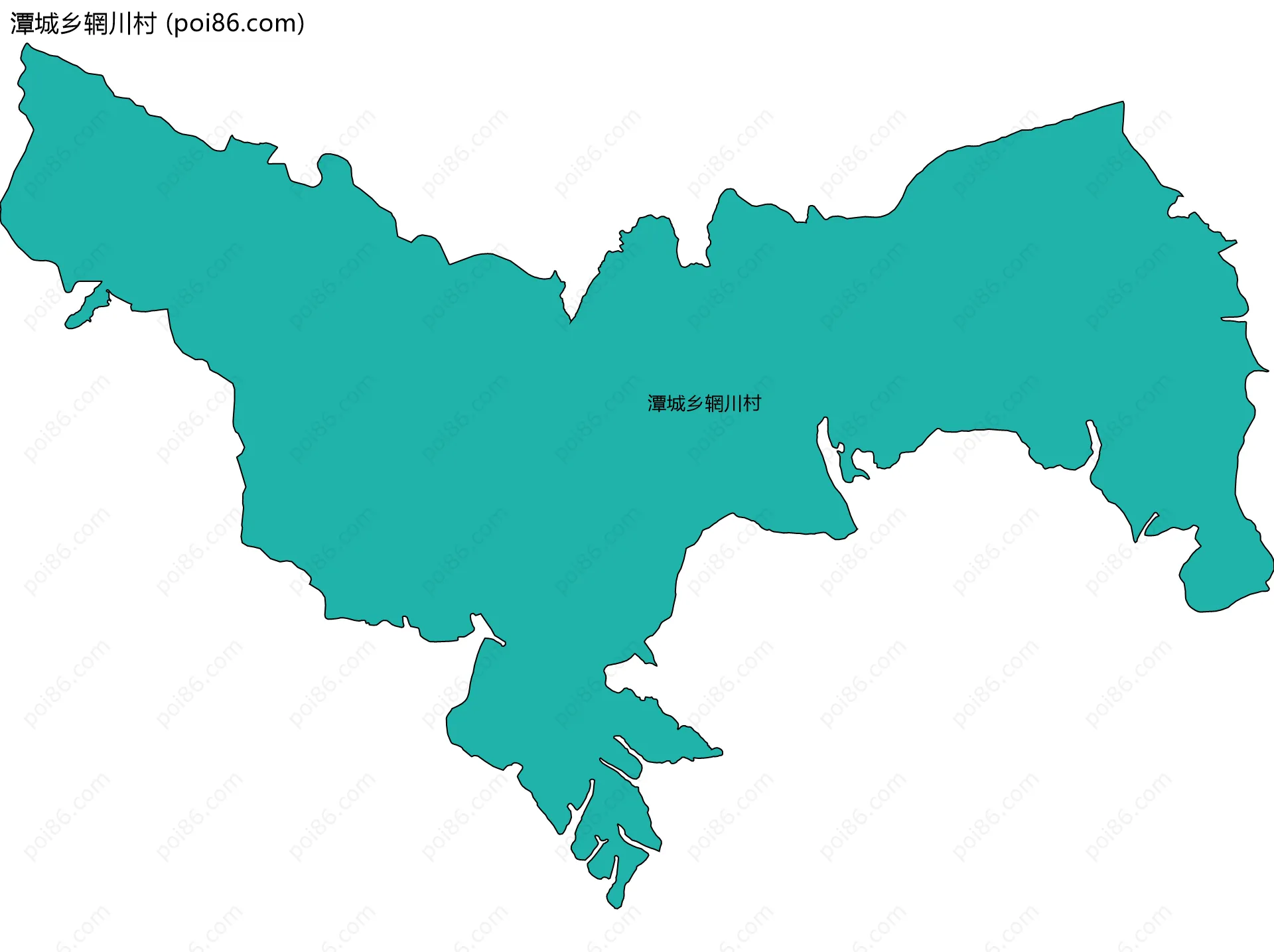 潭城乡辋川村边界地图