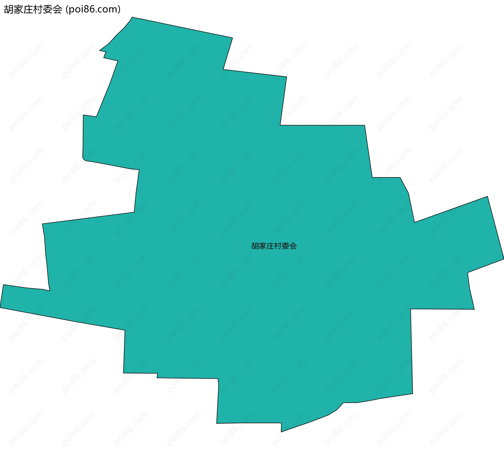 胡家庄村委会边界地图